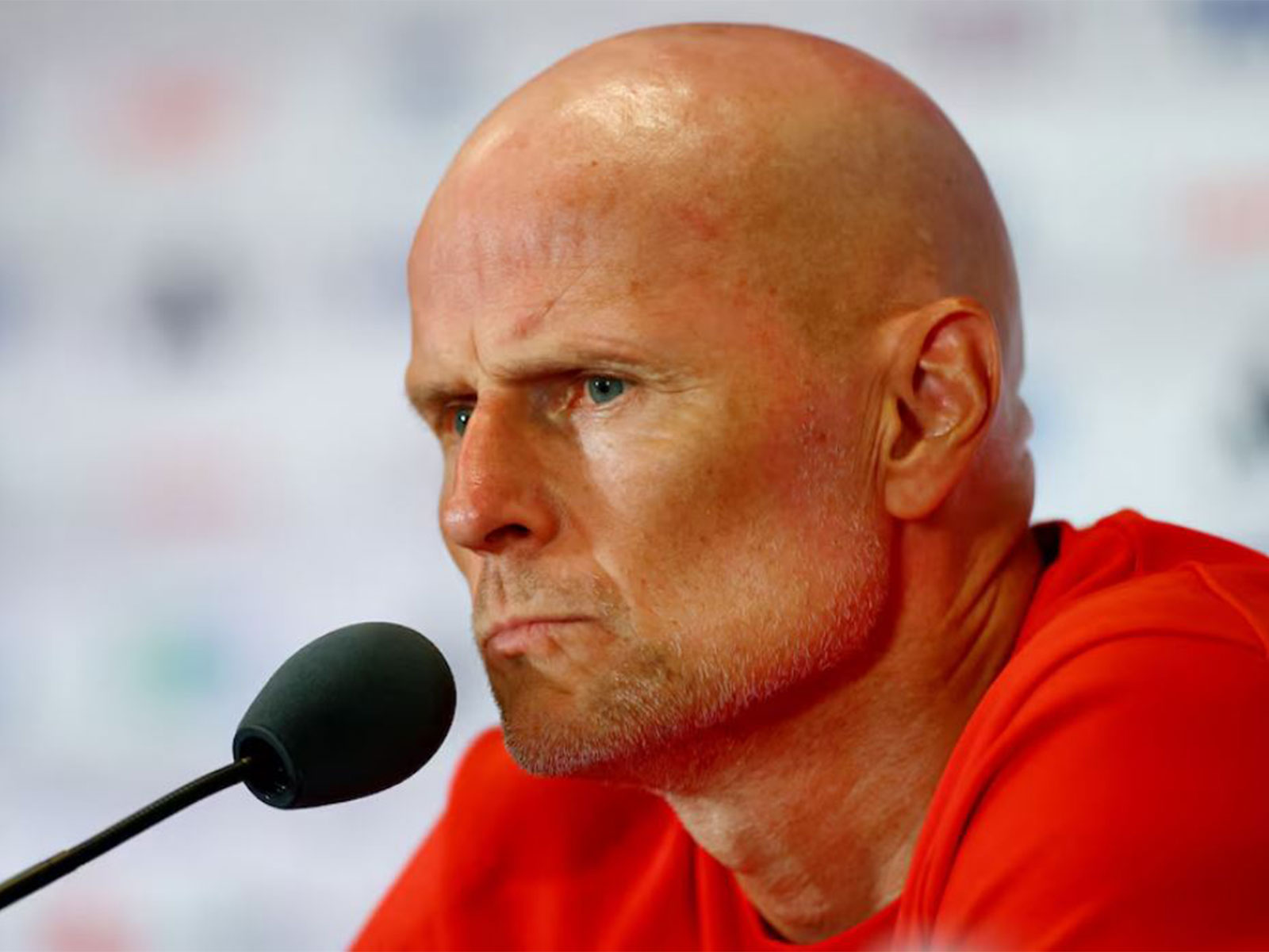 Norway coach Stale Solbakken during the press conference. (Photo: Reuters)