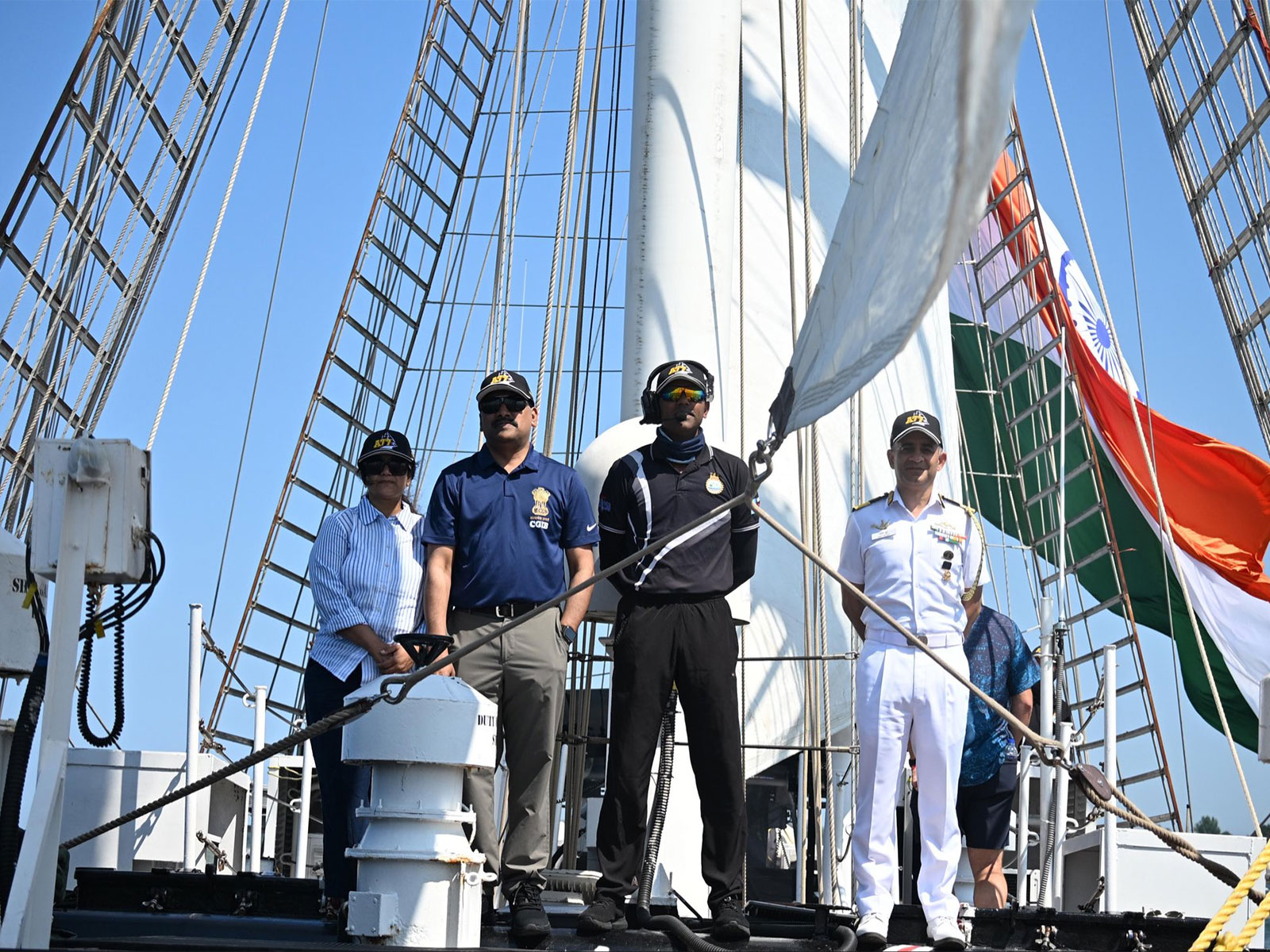Indian Naval Ship (INS) Sudarshini at Boston (Photo: X@IndiainBoston)