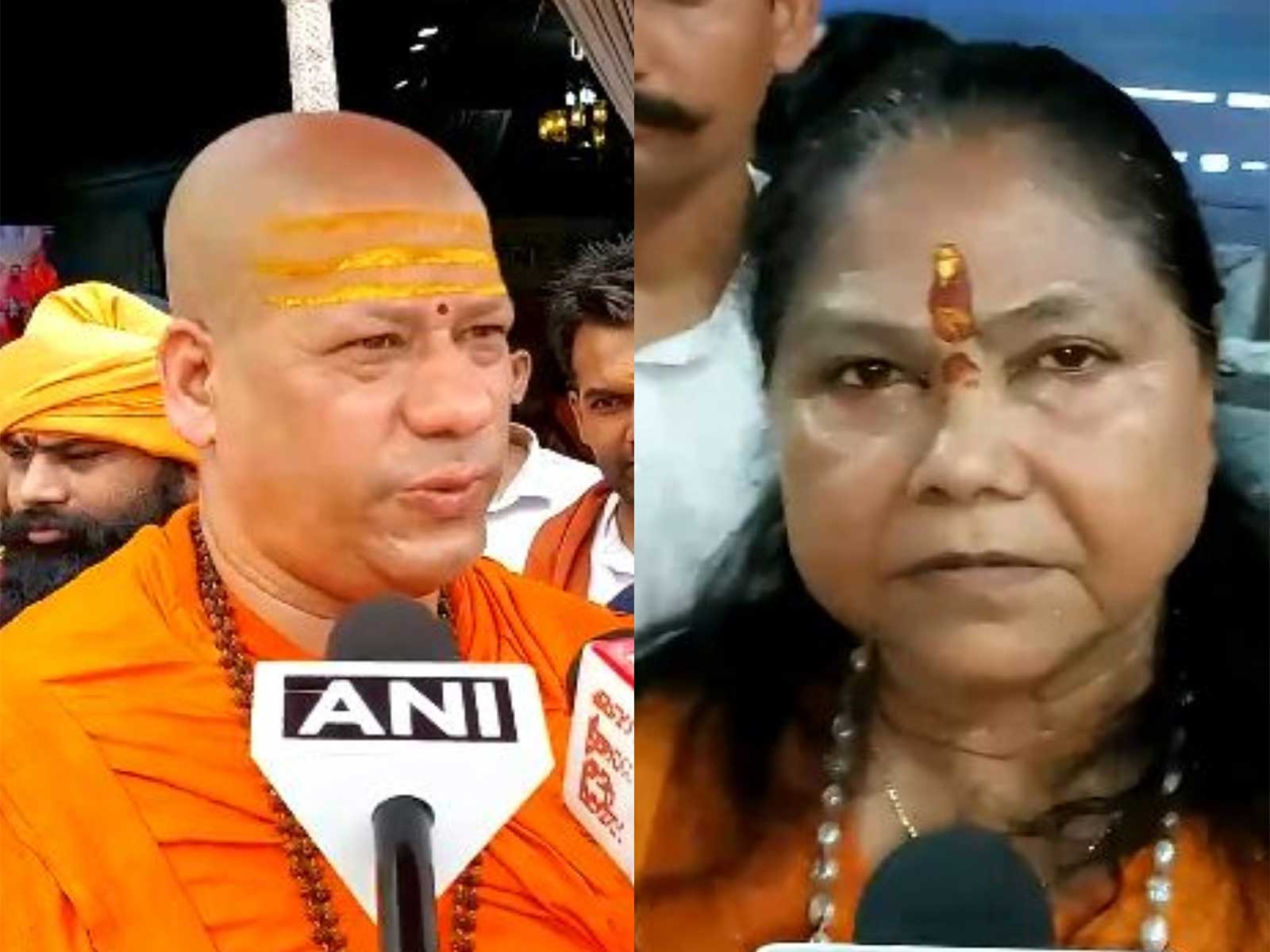  Acharya Mahamandaleshwar Swami Kailashanand Giri Maharaj and National Commission for Backwards Classes (NCBC) Chairperson Sadhvi Niranjan Jyoti  (Photo/ANI)