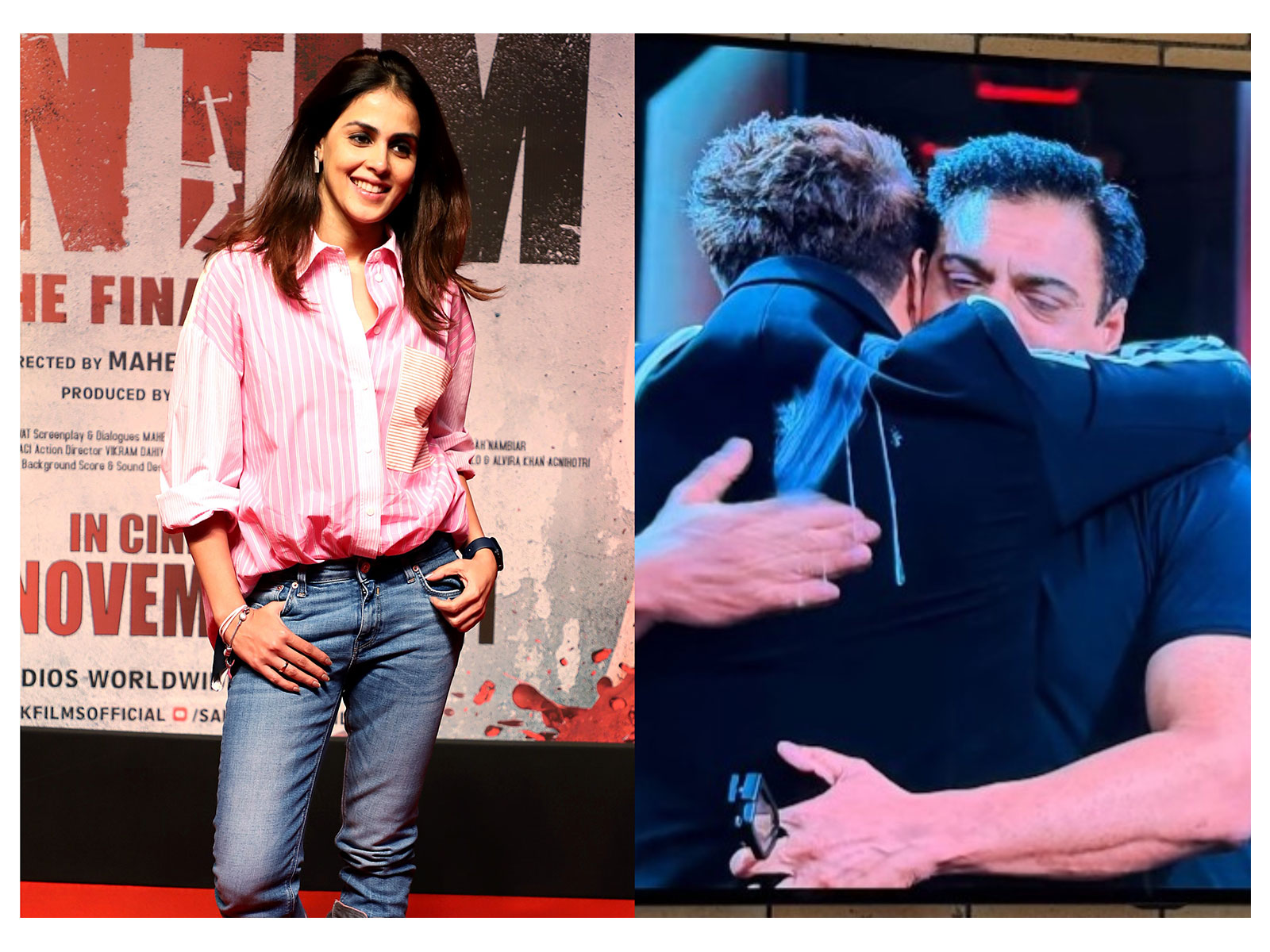 Genelia Deshmukh cheers for Ram Kapoor (Photo/ANI/Instagram@geneliad)