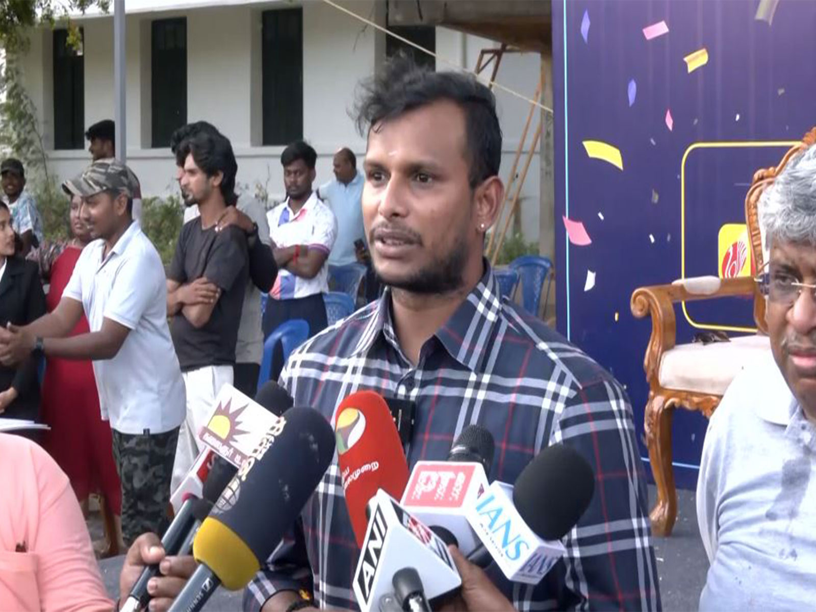 Indian cricketer T Natarajan (Photo: ANI)