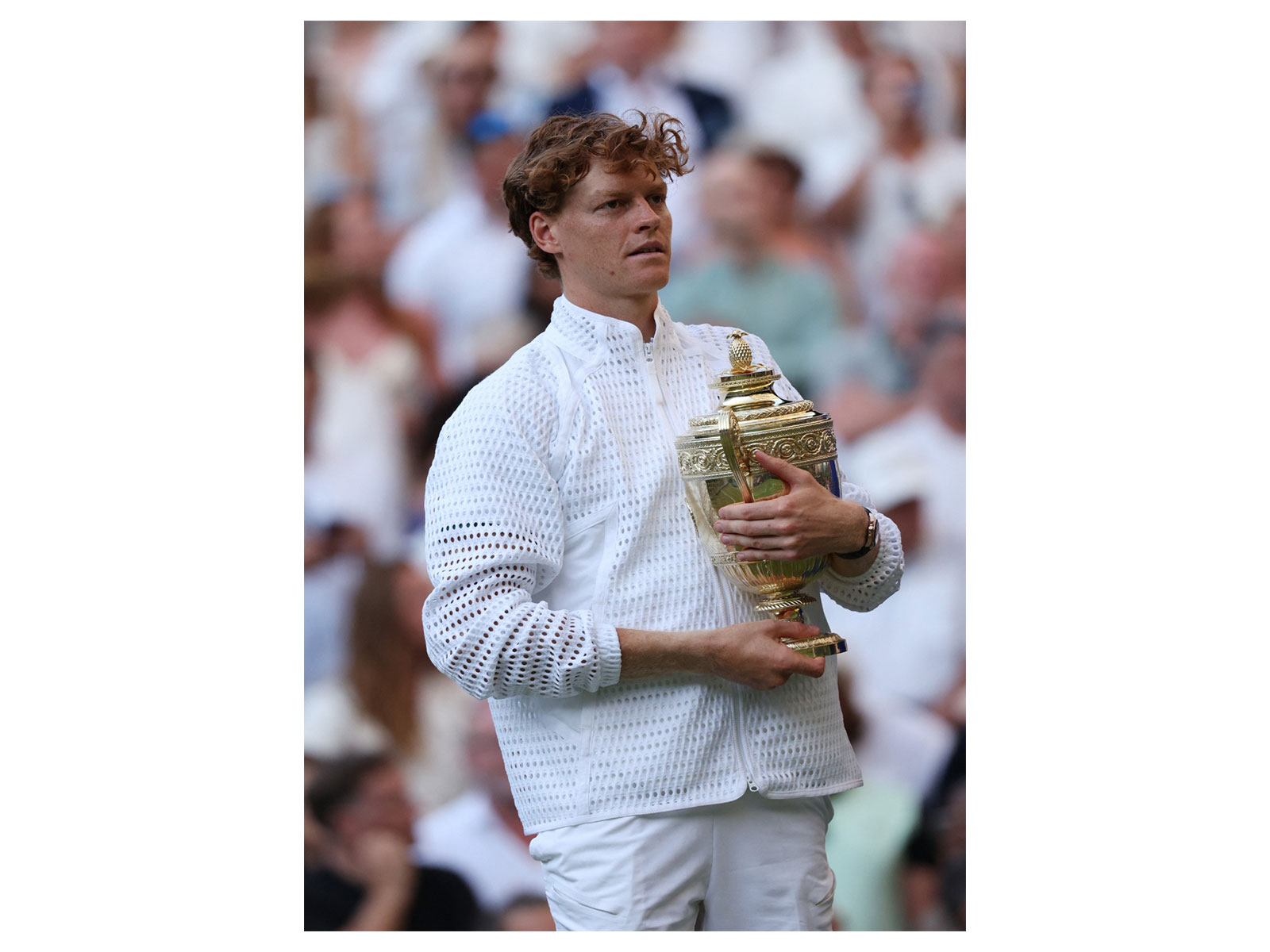 Jannik Sinner posing with Wimbledon 2026 men's singles title (Photo: Reuters)