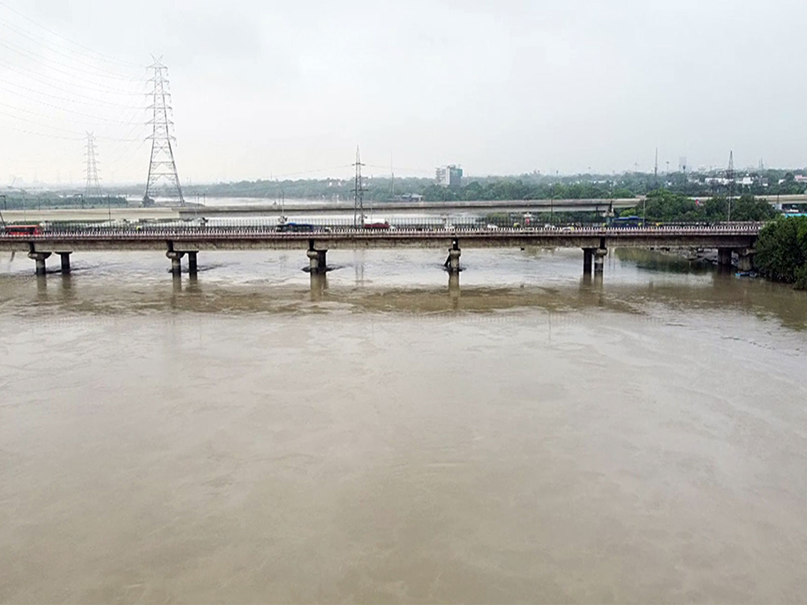 An aerial view of Yamuna River (File photo/ANI)