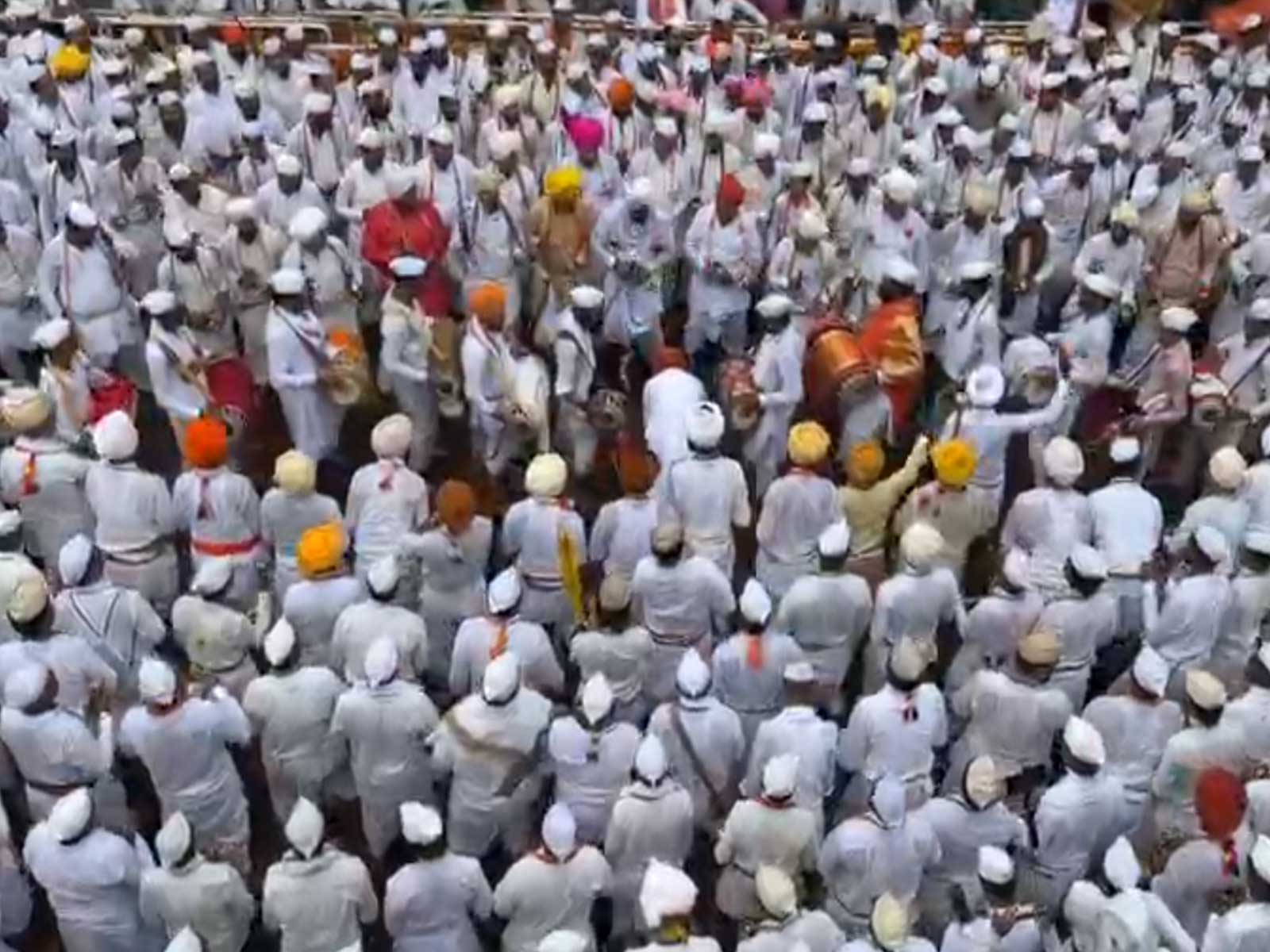 A Warkari procession in Maharashrata (Fhoto/ANI)