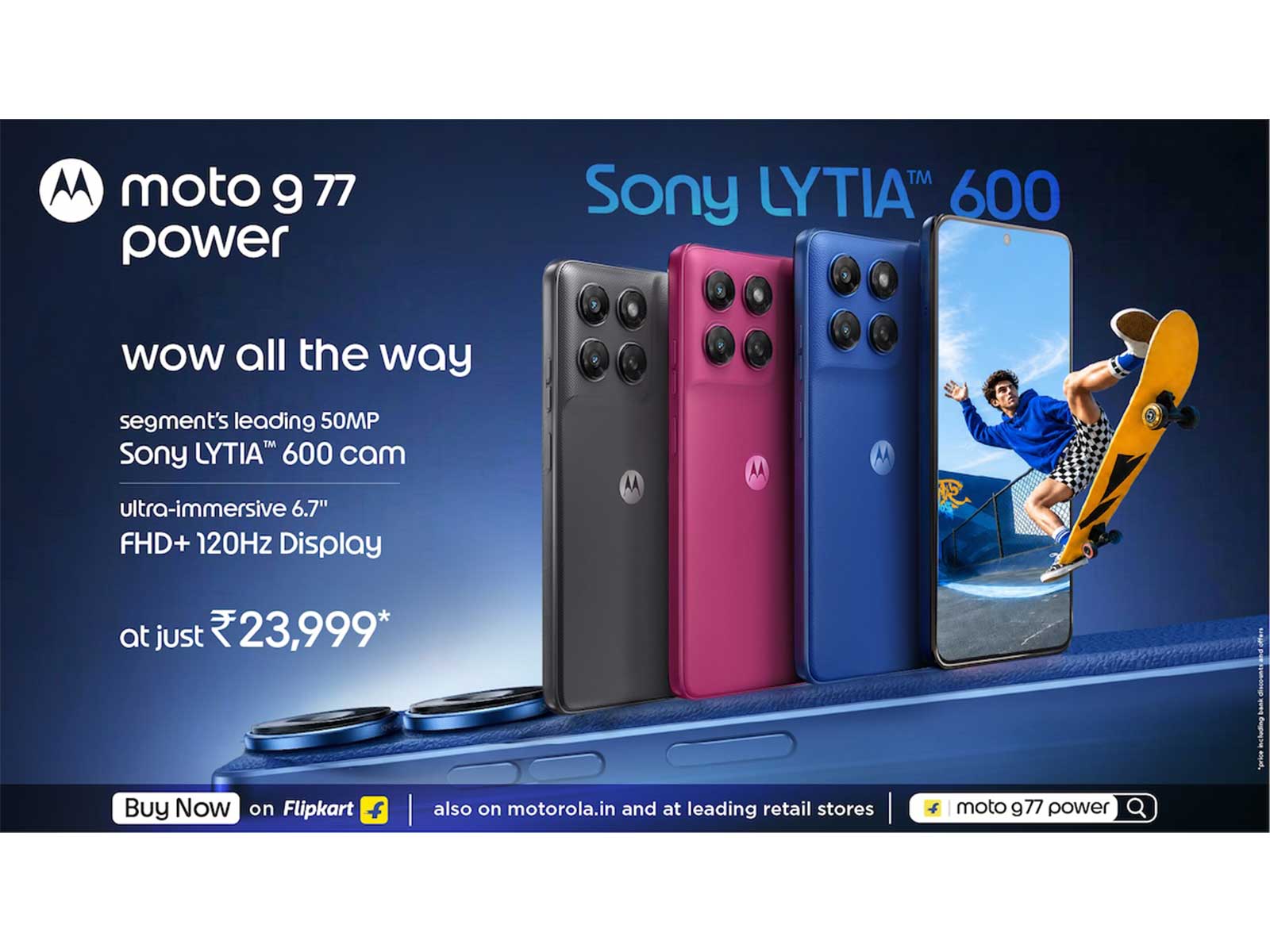 moto g77 POWER goes on sale at Rs 23,999*