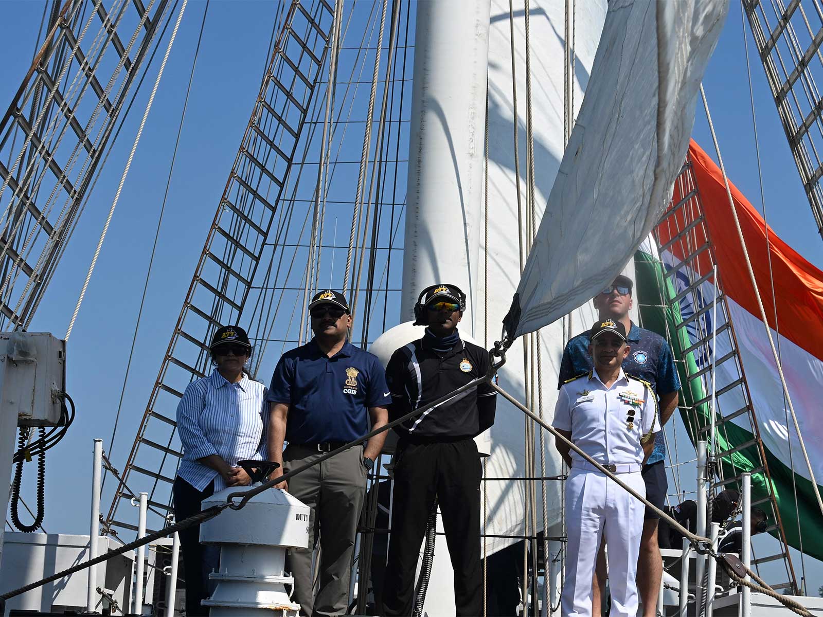 INS Sudarshini at Grand Parade of Sails at Boston (Photo/Ministry of Defence)