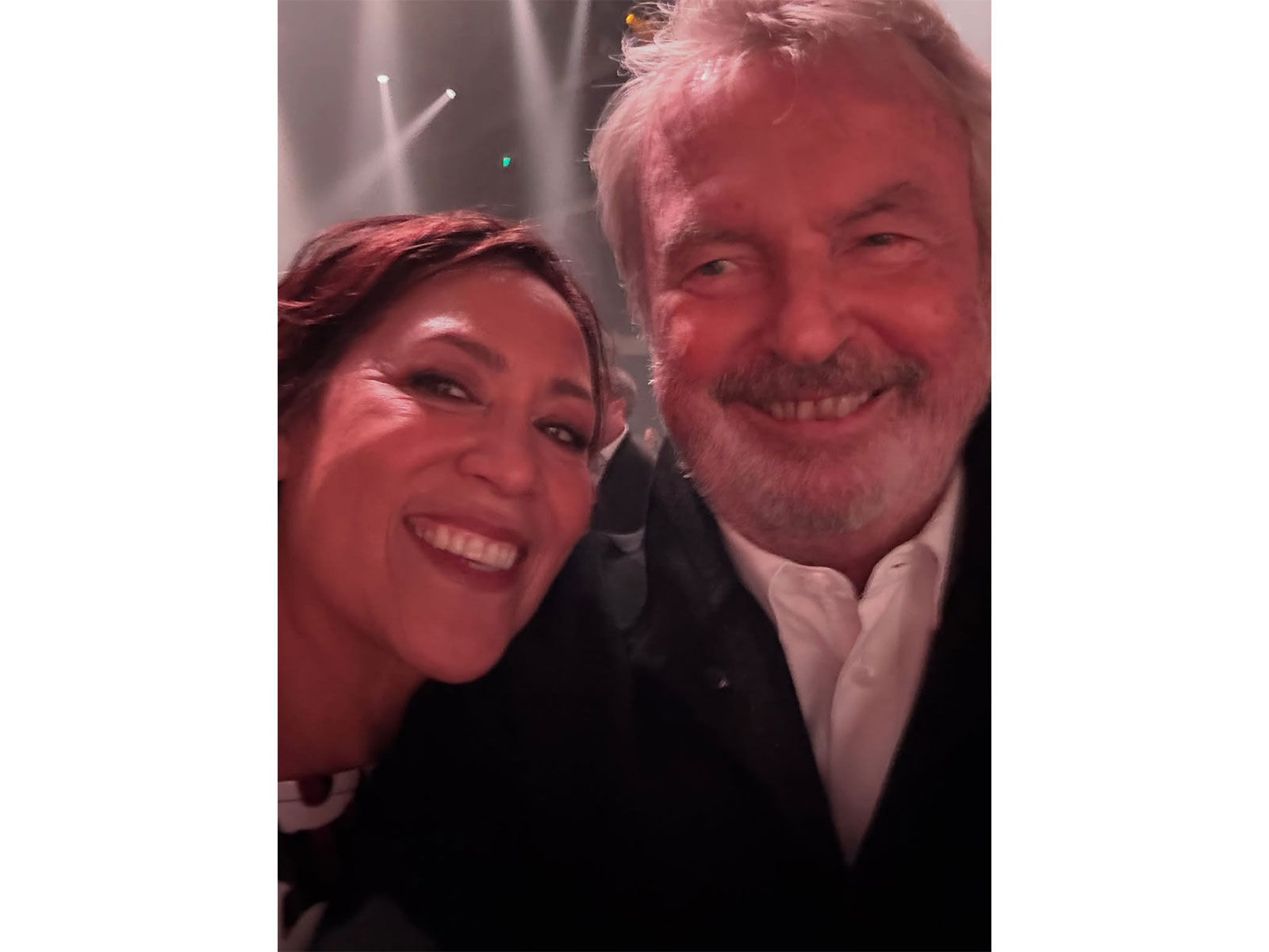 Sam Neill with Kate Ceberano (Photo/instagram/@samneilltheprop)