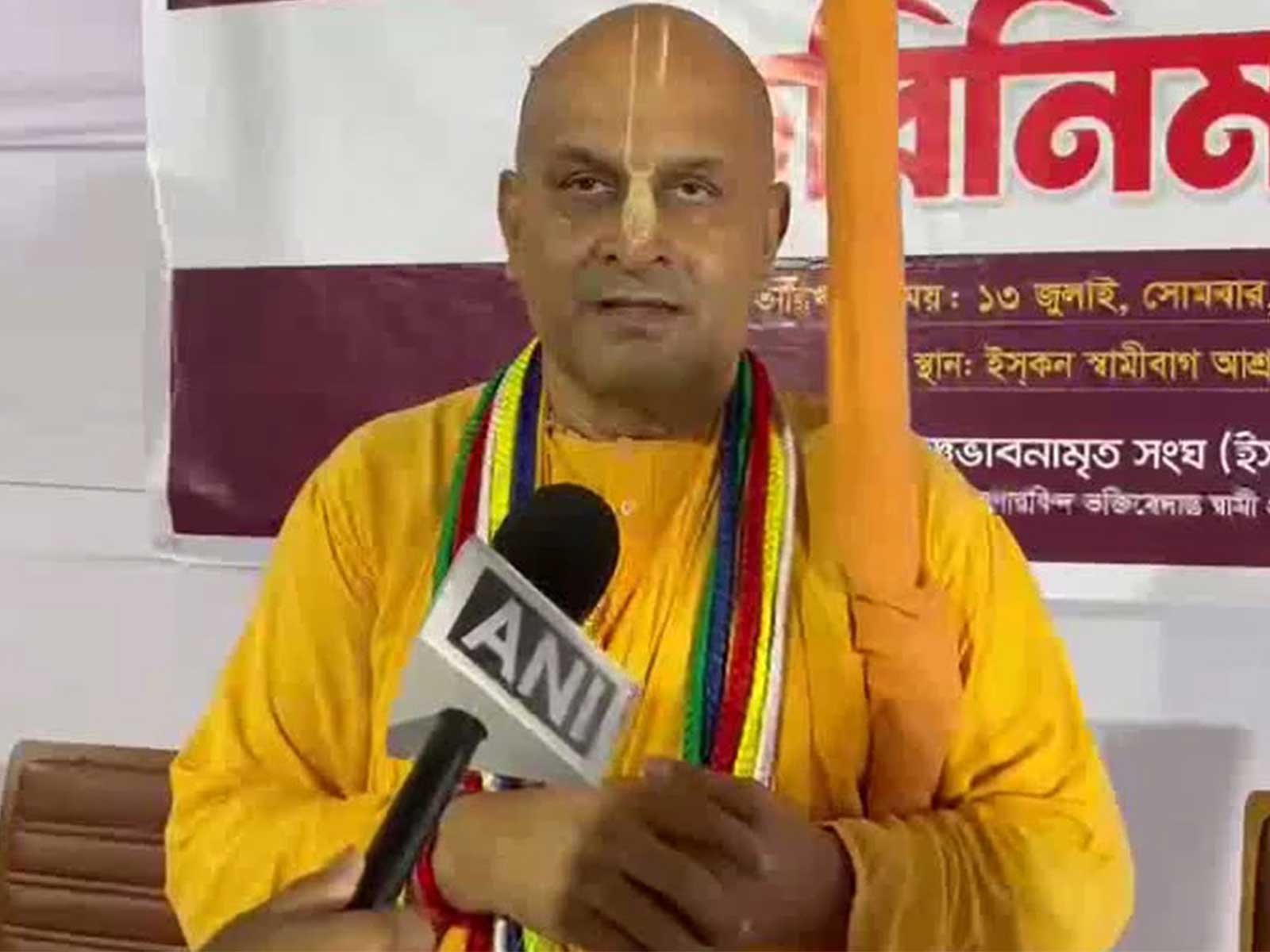 Srimat Bhaktimoy Nitai Swami, General Secretary of ISKCON Bangladesh (Photo/ANI)