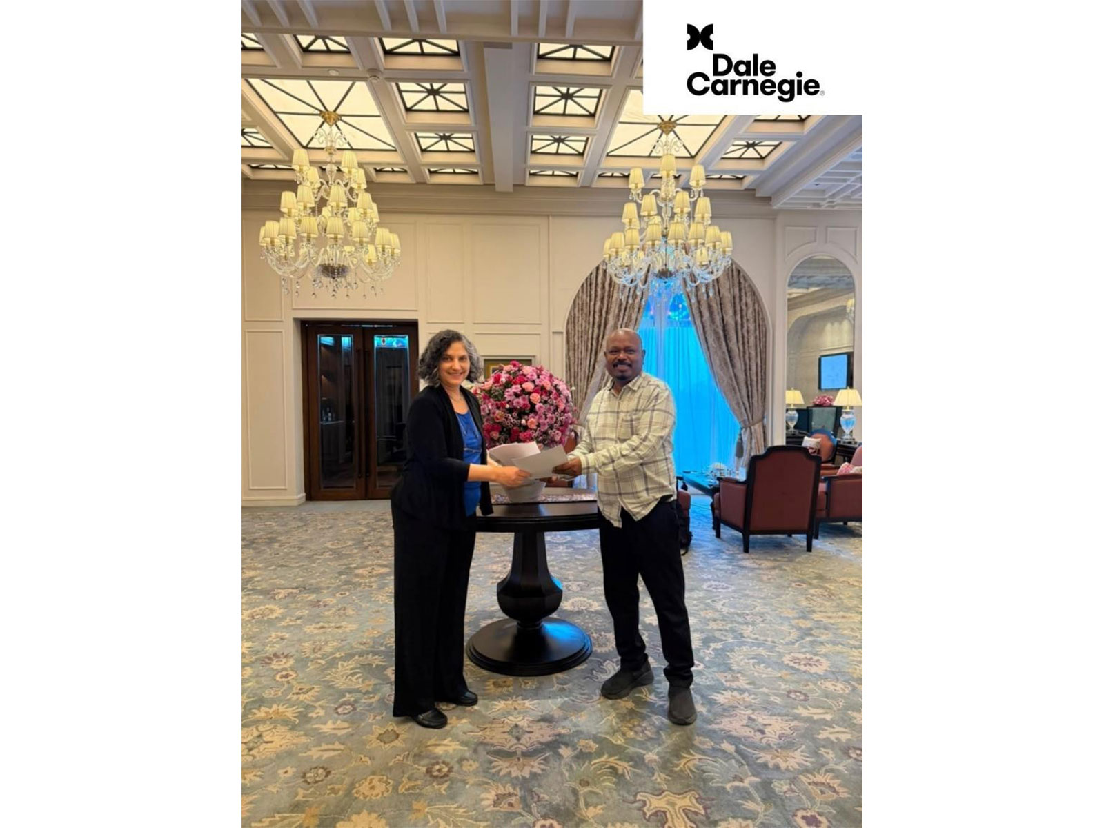 From left: Pallavi Jha, Chairperson and Managing Director, Dale Carnegie India, with Fr. Sebastian George, S.J., Director, XLRI - Xavier School of Management, Jamshedpur.