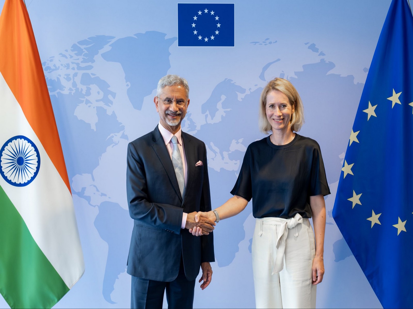 External Affairs Minister S Jaishankar with European Union High Representative for Foreign Affairs and Security Policy and Vice-President of the European Commission Kaja Kallas (Photo/X@DrSJaishankar)