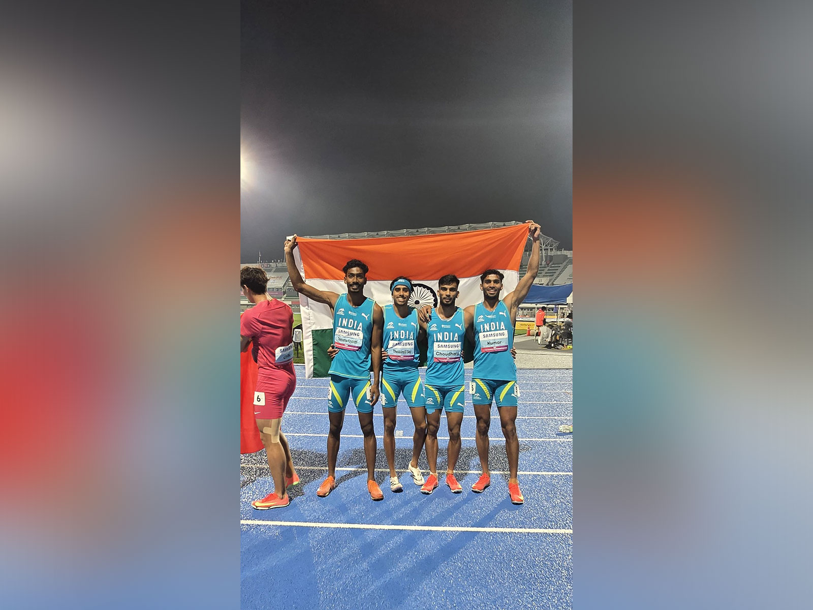 Indian runners Jay Kumar,  Dharmveer Choudhary, Manu TS and Vishal TK. (Photo: X/ @@Media_SAI)
