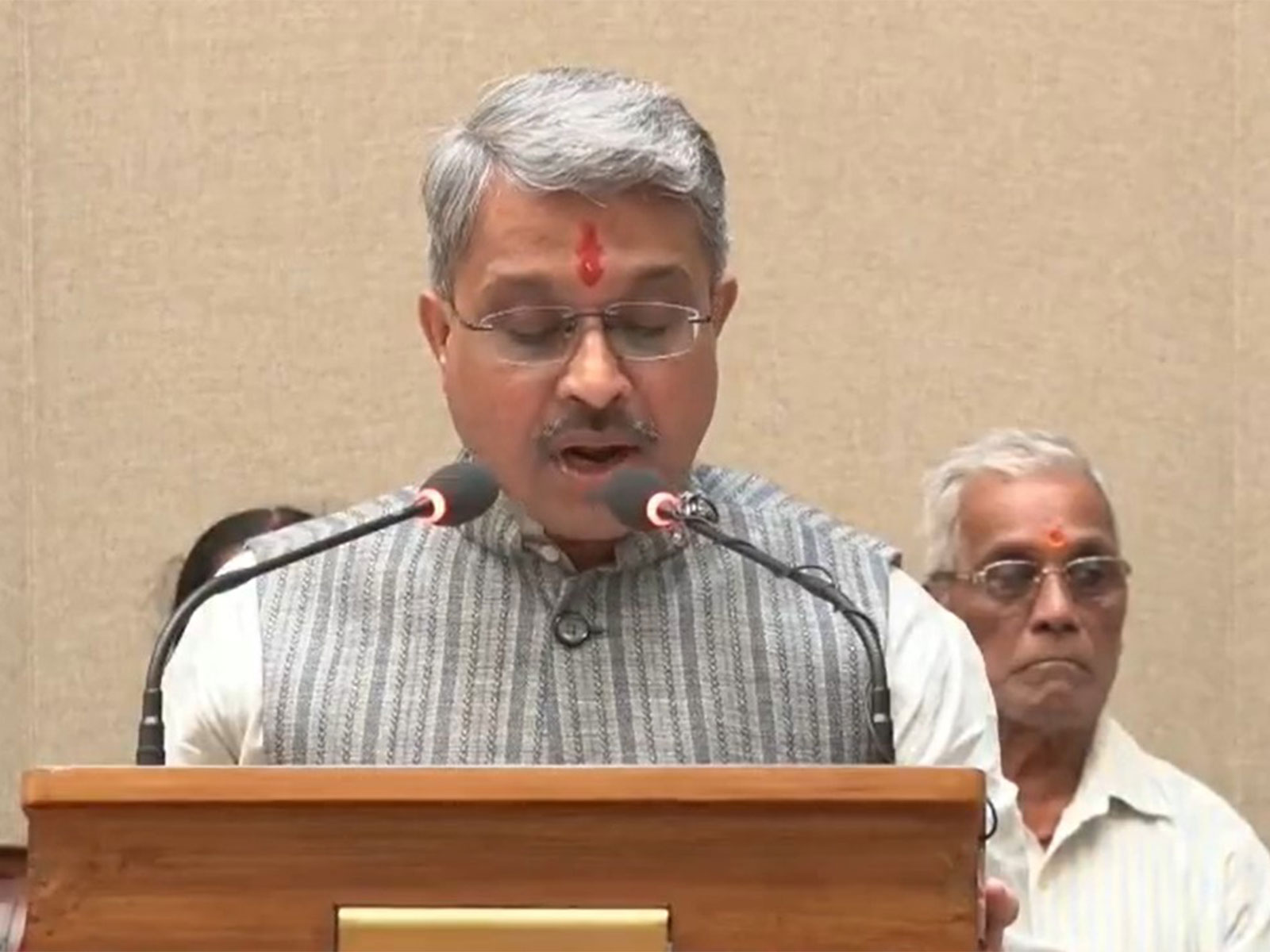 Rajneesh Kumar Agrawal, State Secretary of BJP in Madhya Pradesh (Photo/ANI)