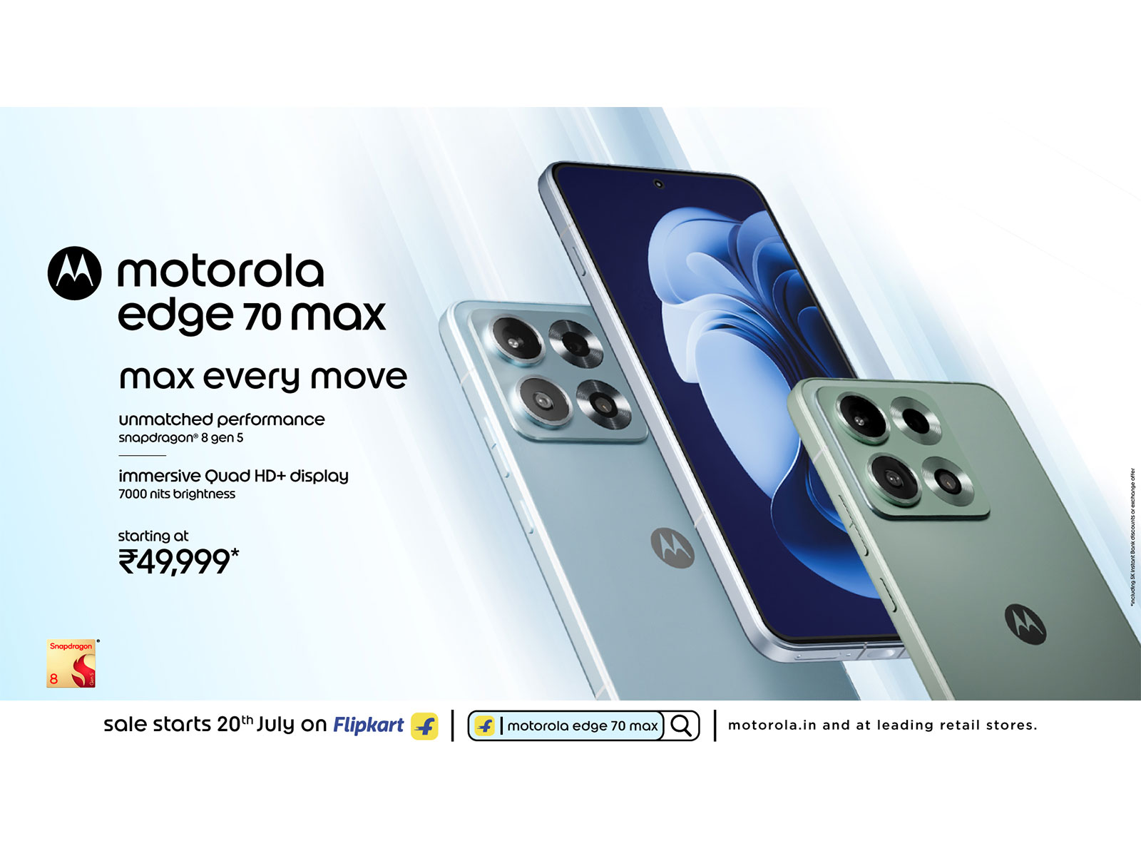 Motorola launches edge 70 max at Rs. 49,999*