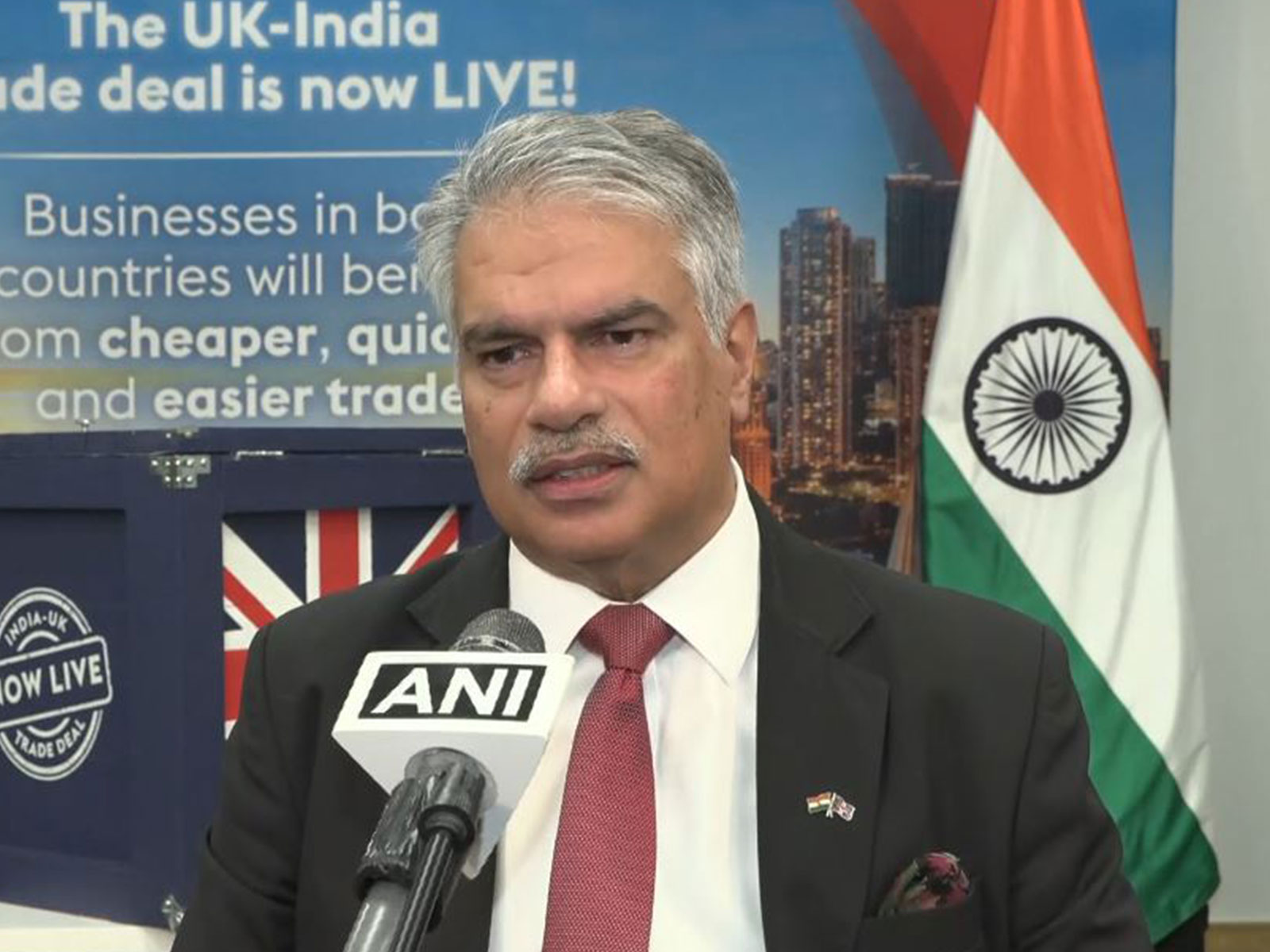 Harjinder Kang, UK's Trade Commissioner for South Asia who was also Chief Negotiator for India-UK Free Trade Agreement (Photo/ANI)