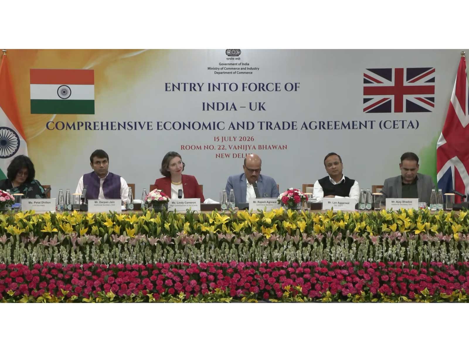 India-UK CETA Press Conference in Delhi (Photo/ANI)