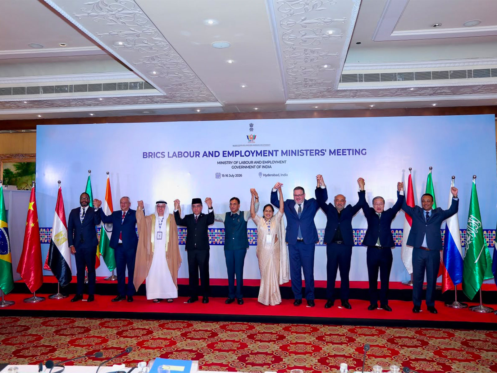 India hosts BRICS Labour Ministers' meet in Hyderabad (Photo/X@mansukhmandviya)