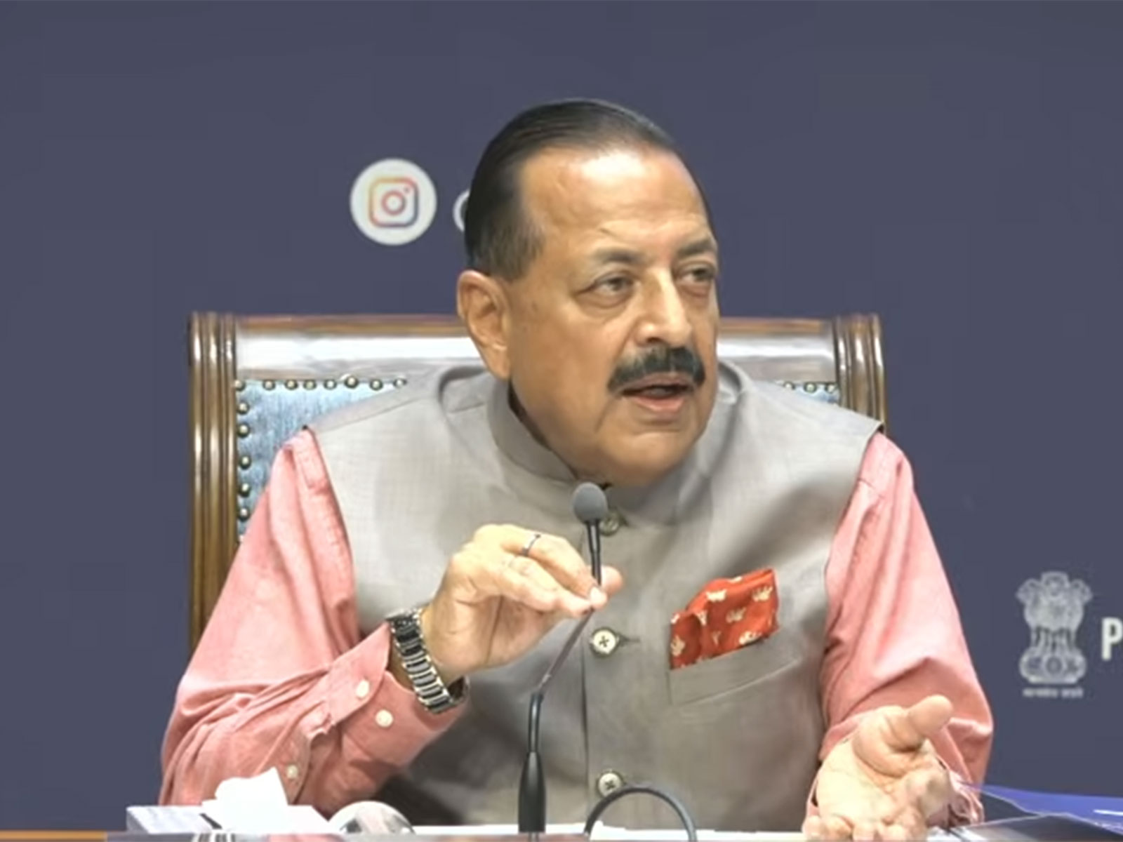 Union Minister Jitendra Singh during NITI Aayog Press Conference (Photo/PIB)