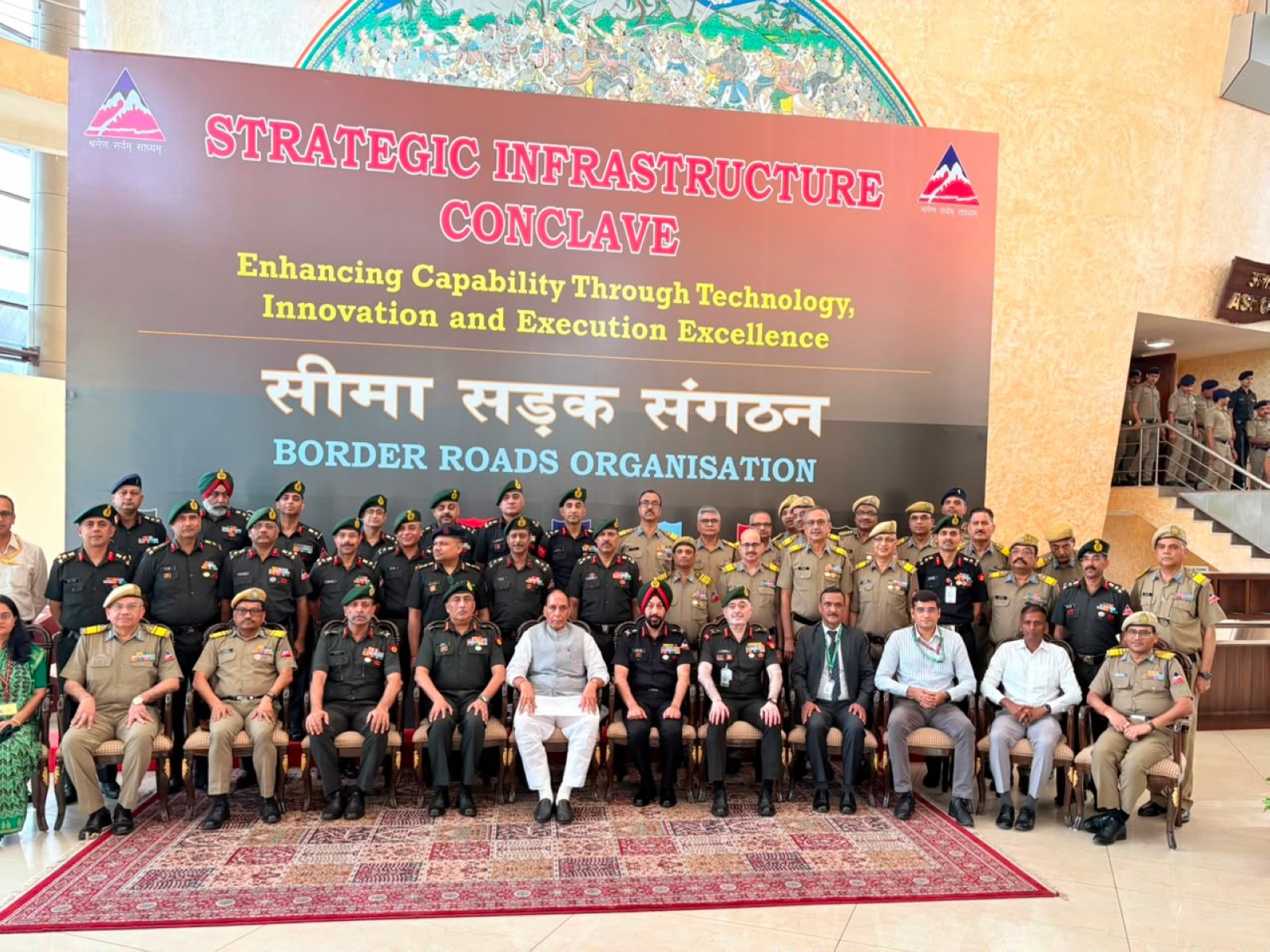 Defence Minister Rajnath Singh at srategic Infrastructure Conclave (Photo/ANI) 