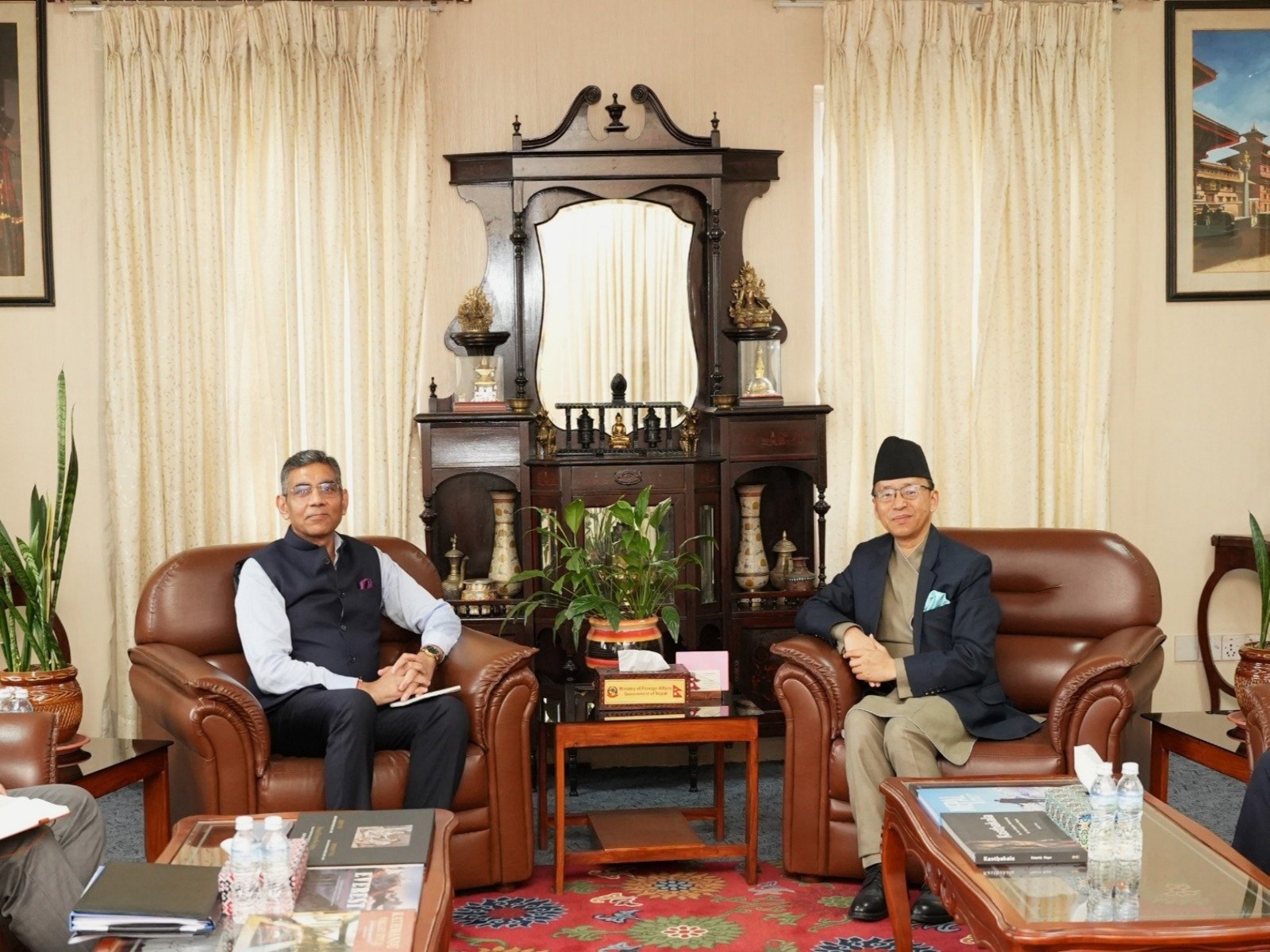 Meeting between Ministry of External Affairs' Additional Secretary Munu Mahawar and Nepal's Foreign Secretary Amrit Bahadur Rai (Photo/X@MofaNepal)