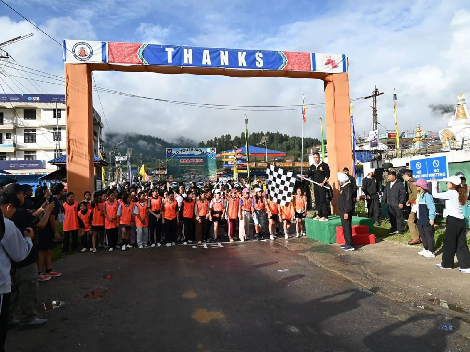 Indian Army organised World Youth Skills Day marathon in Menchuka, Arunachal Pradesh (Photo/Indian Army) 