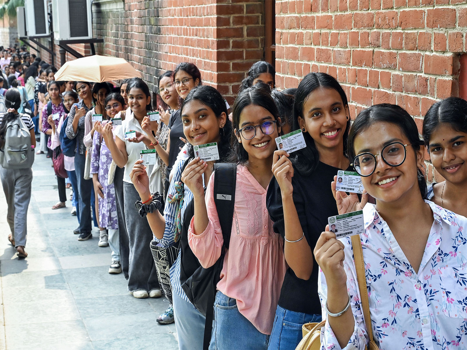 Students cast their vote for the DUSU elections (File Photo/ANI)