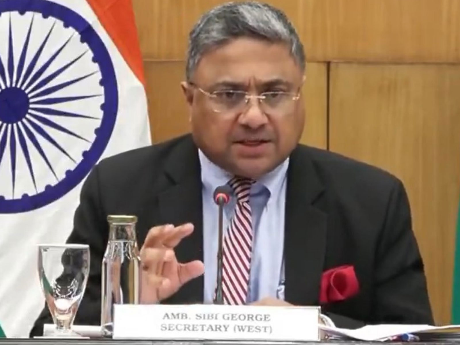 MEA Secretary (West) Sibi George (Photo/ANI)