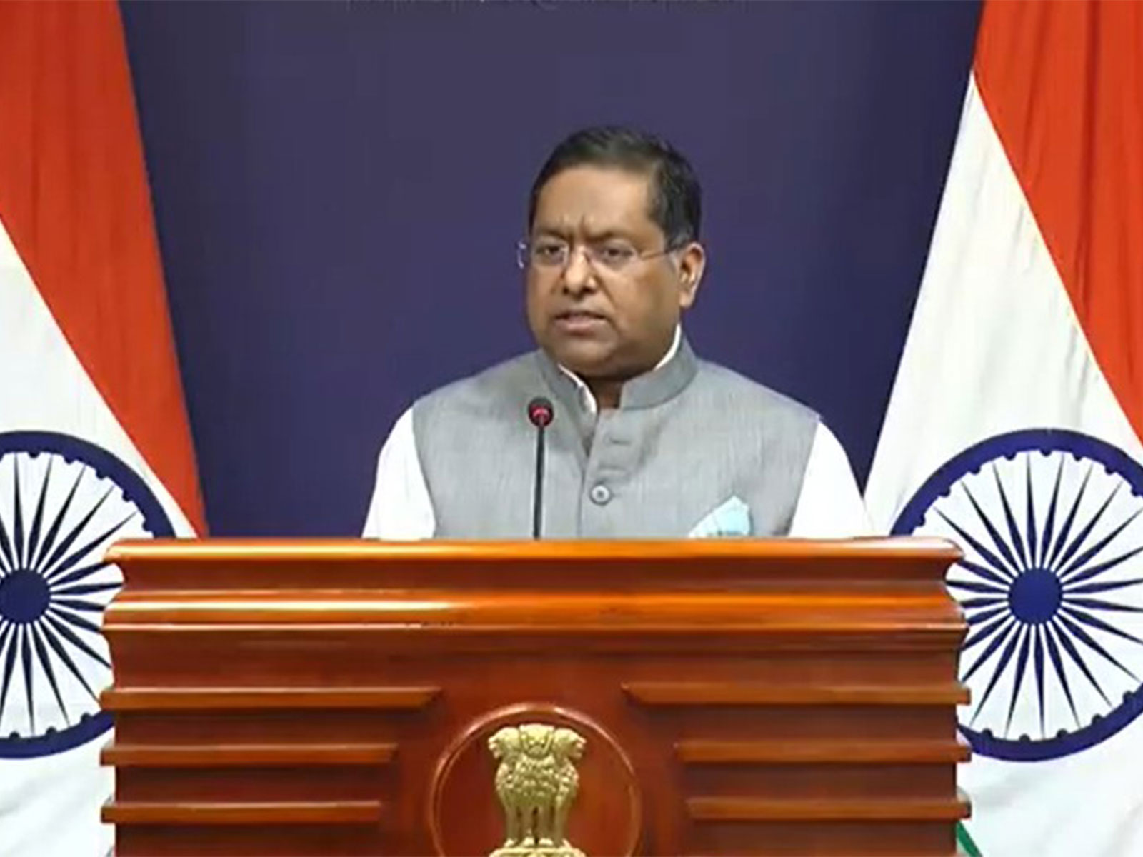Ministry of External Affairs Spokesperson Randhir Jaiswal (Photo/ANI)