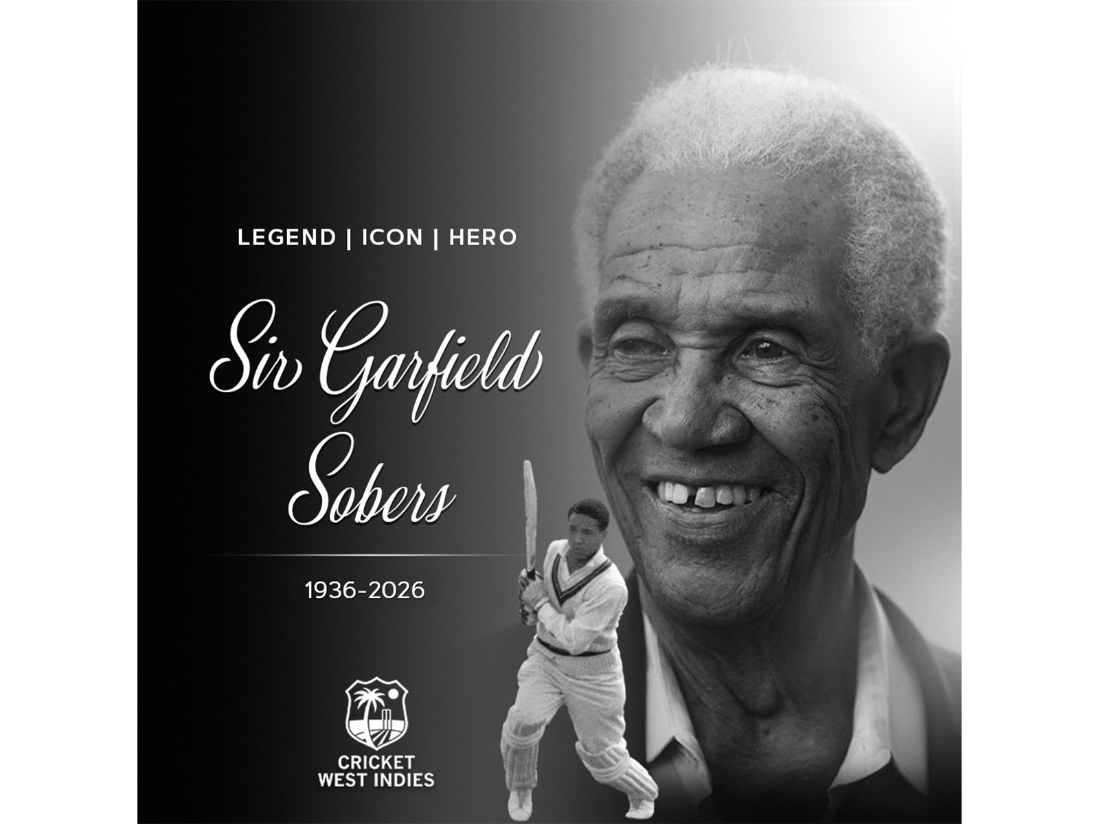 Sir Garry Sobers. (Photo: X/ @windiescricket)