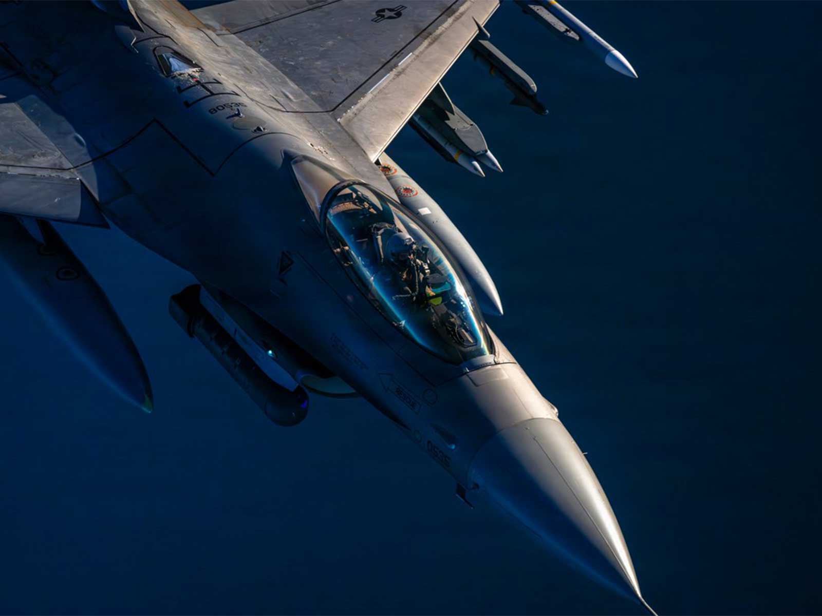 A US Air Force F-16 fighter jet over West Asia (File Photo/X@CENTCOM)