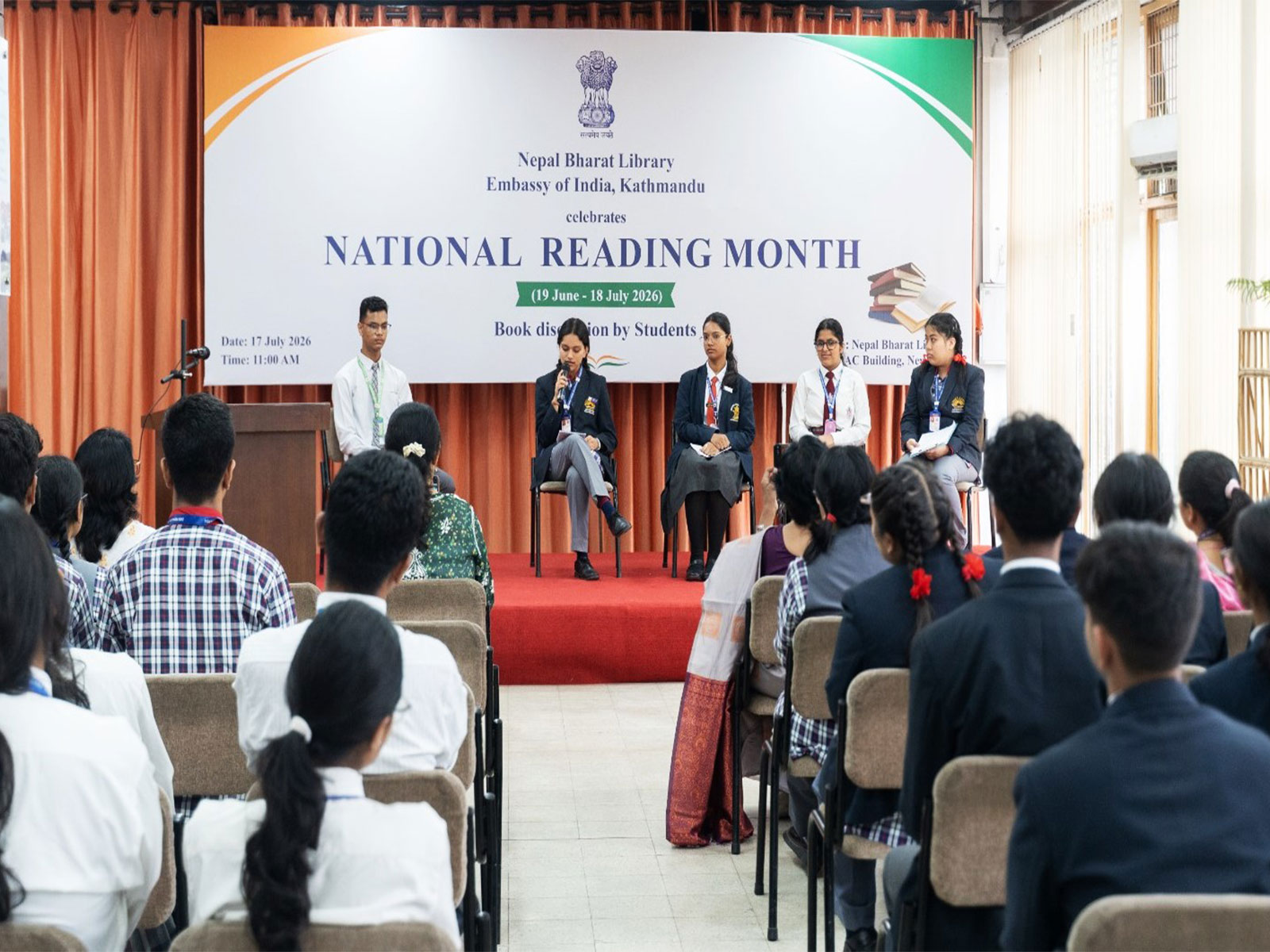 Nepal: Indian Embassy celebrates Reading Month with library tour, book discussion (Photo/X@IndiaInNepal)