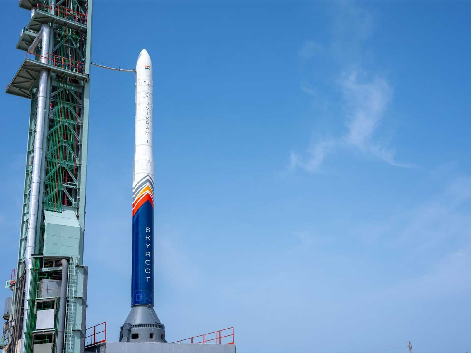 India's first privately developed orbital-class rocket, Vikram-1 (Photo/X@narendramodi)