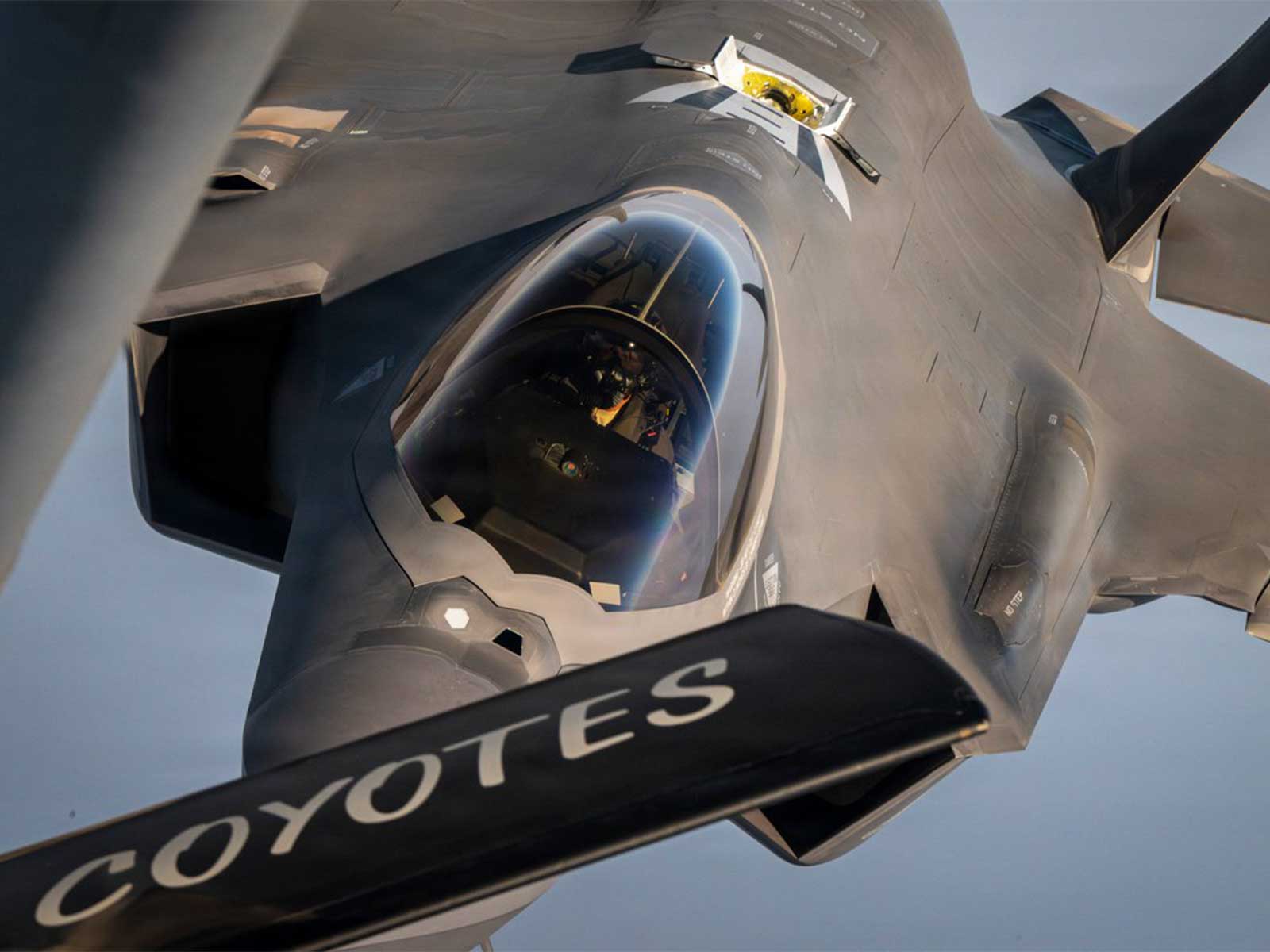 A U.S. Air Force F-35A stealth fighter jet (Photo/X@CENTCOM)
