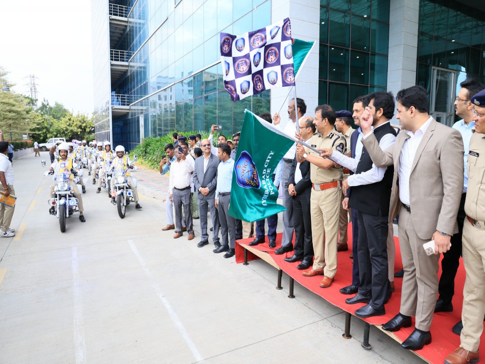 30 new CSR-funded Avenger bikes inducted into the Hyderabad Traffic Police fleet (Photo/ANI)