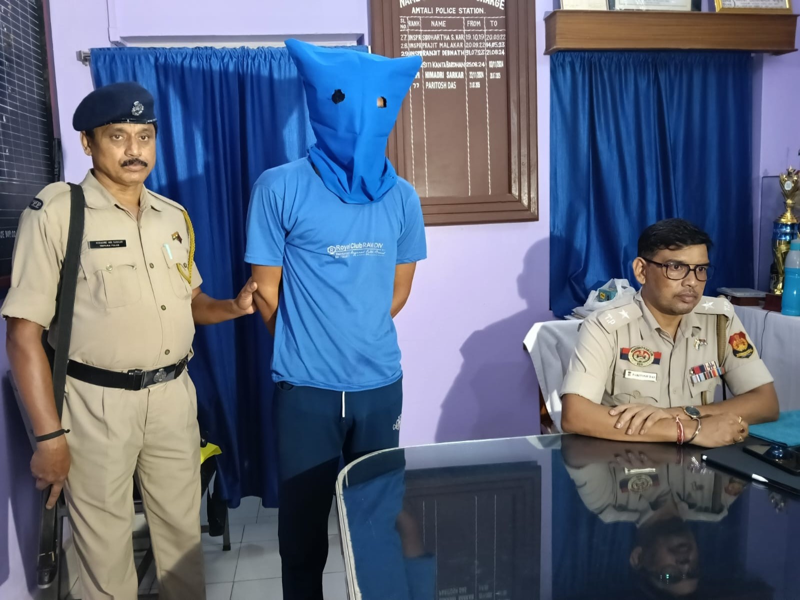 The main accused in the murder of Govinda Das arrested by Amtali Police. (Photo/ANI)