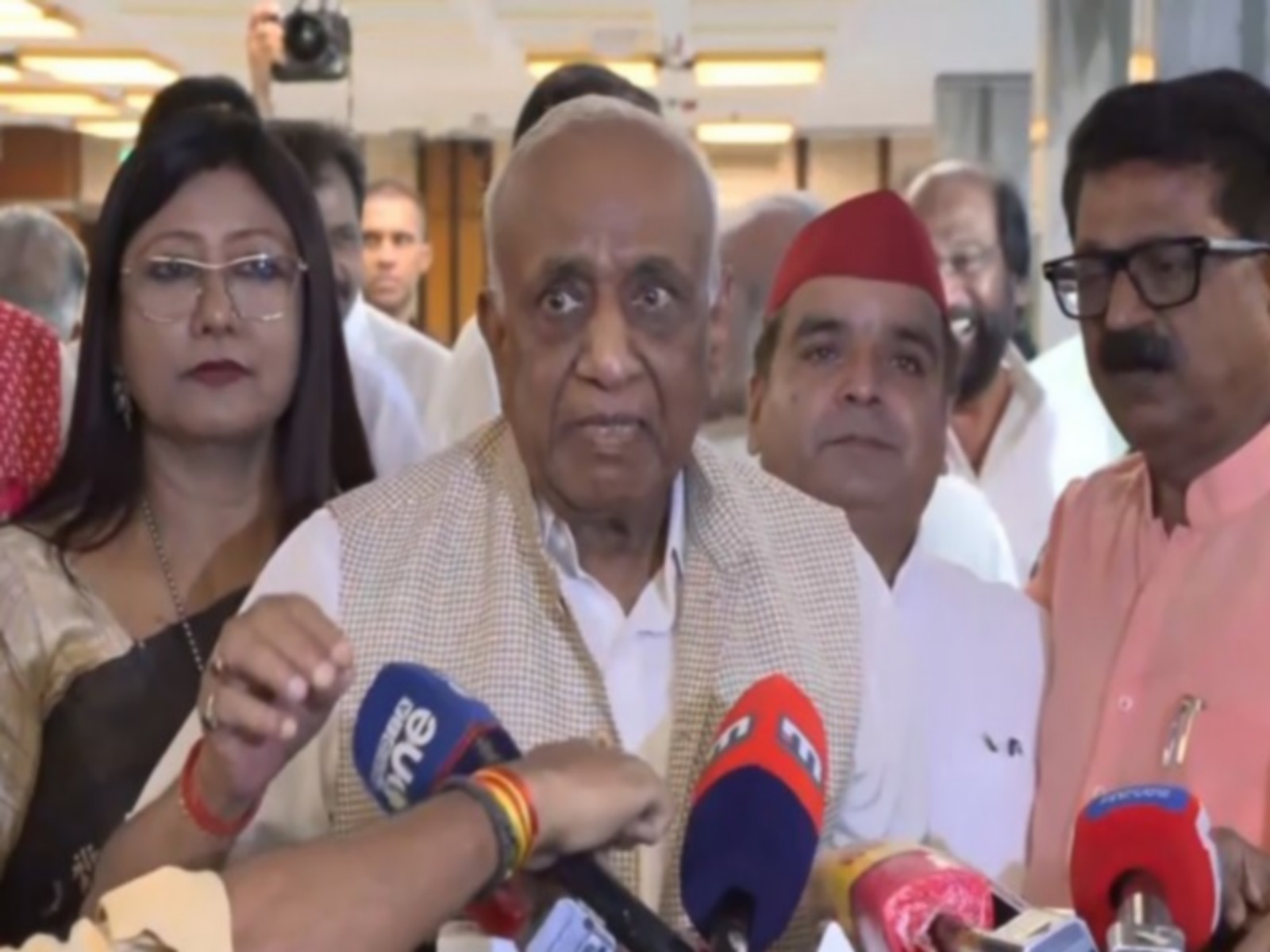 Opposition leaders after walkout (Photo/ANI) 