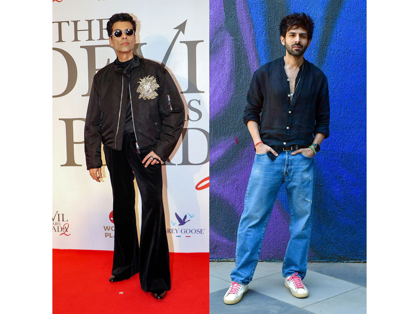 Karan Johar and Kartik Aaryan (Photo/ANI)