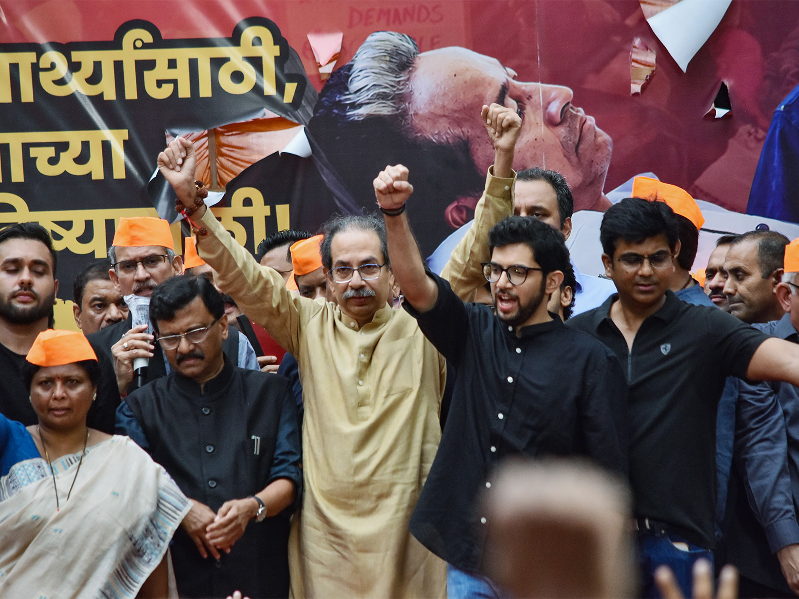 Shiv Sena (UBT) Chief Uddhav Thackeray and MLA Aaditya Thackeray (Photo/ANI)