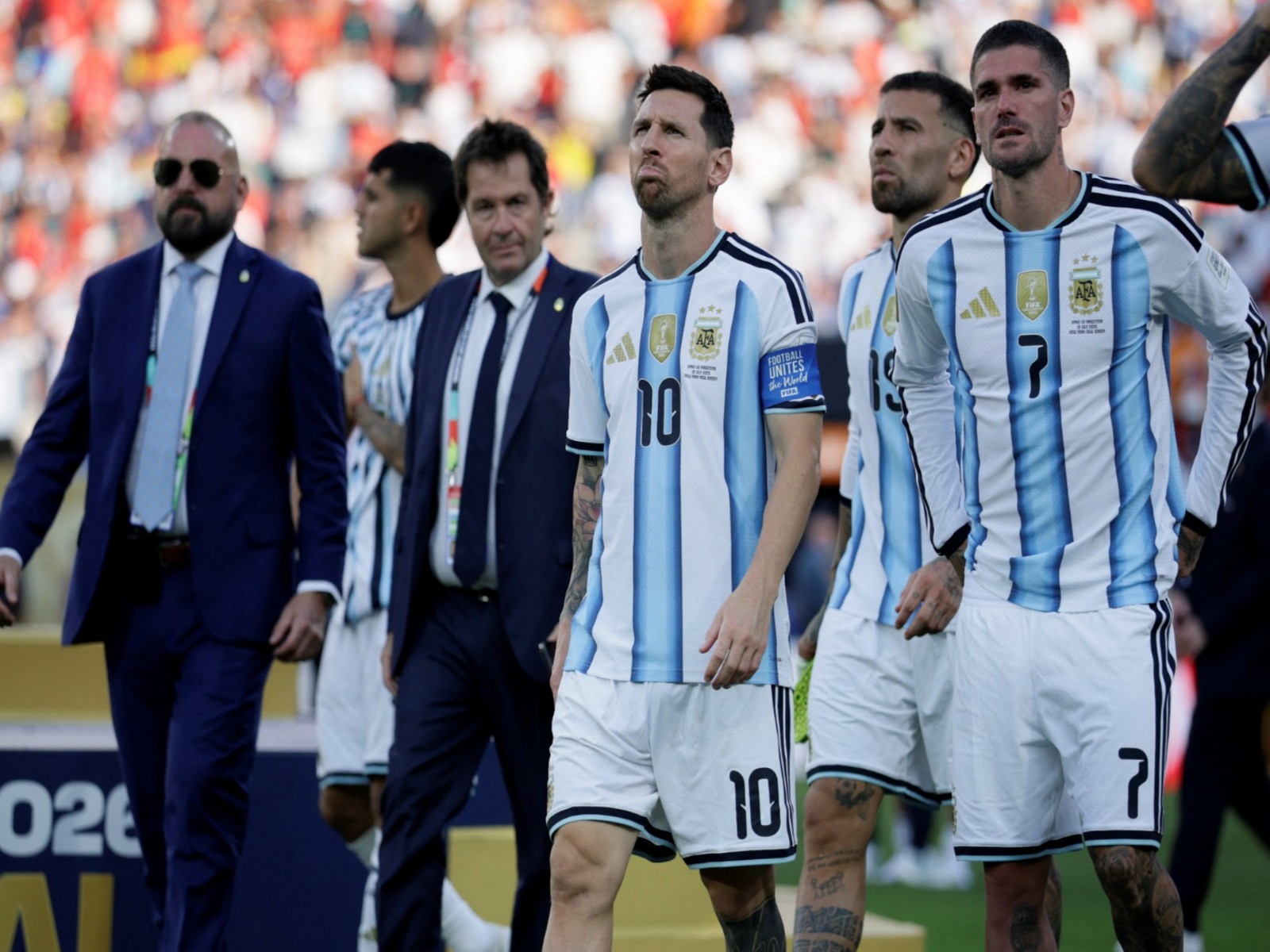 Argentina's Lionel Messi and his teammates after FIFA World Cup 2026 final loss. (Photo: Reuters)