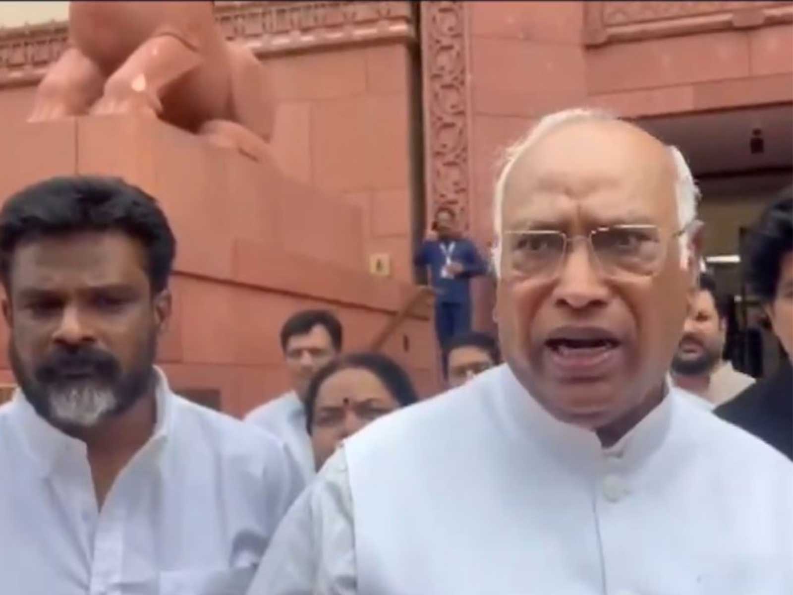 LoP Rajya Sabha Mallikarjun Kharge (Photo/ANI)