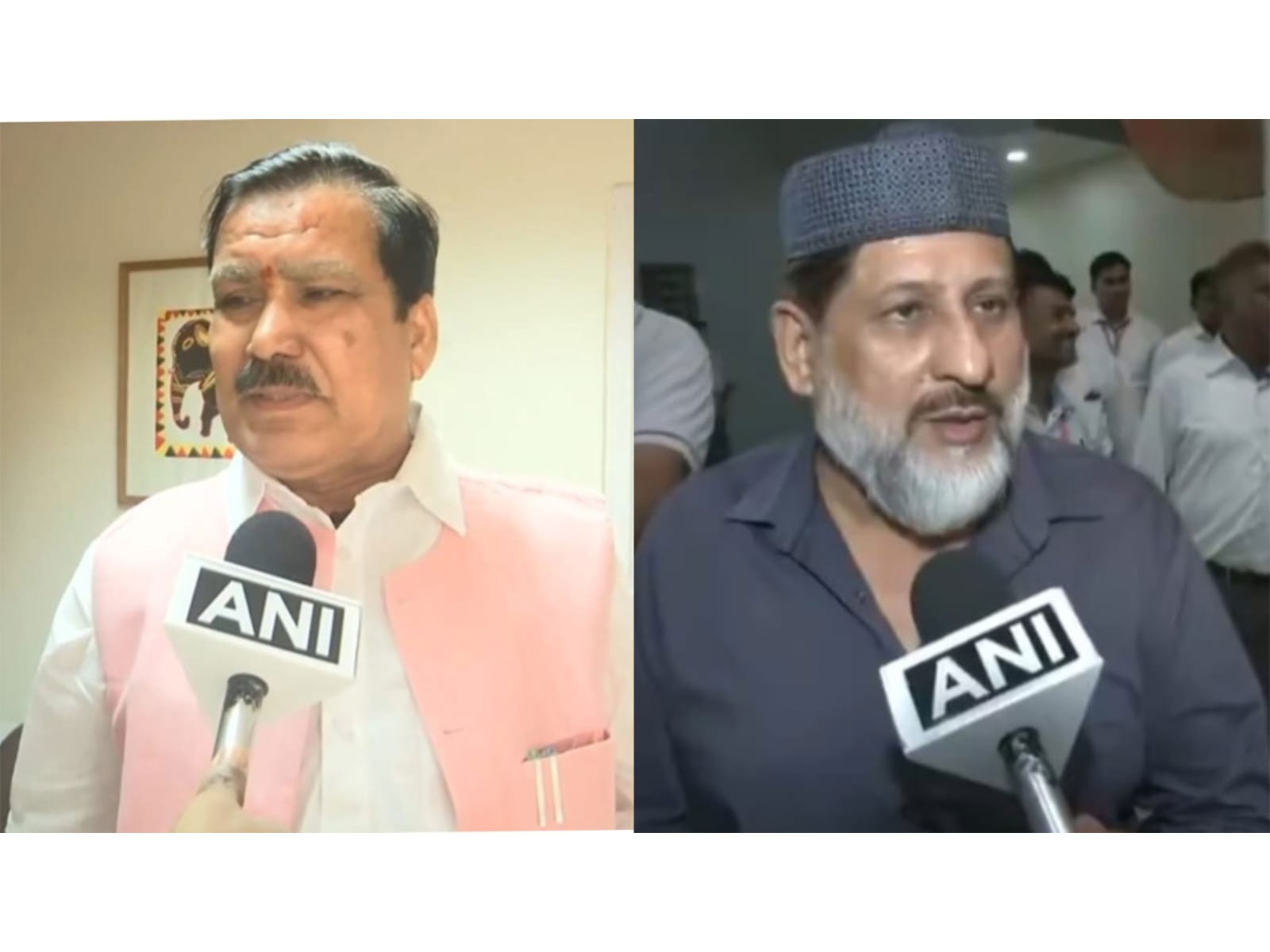 MP Minister Gautam Tetwal (L) and Congress MLA Arif Masood (Photo/ANI)