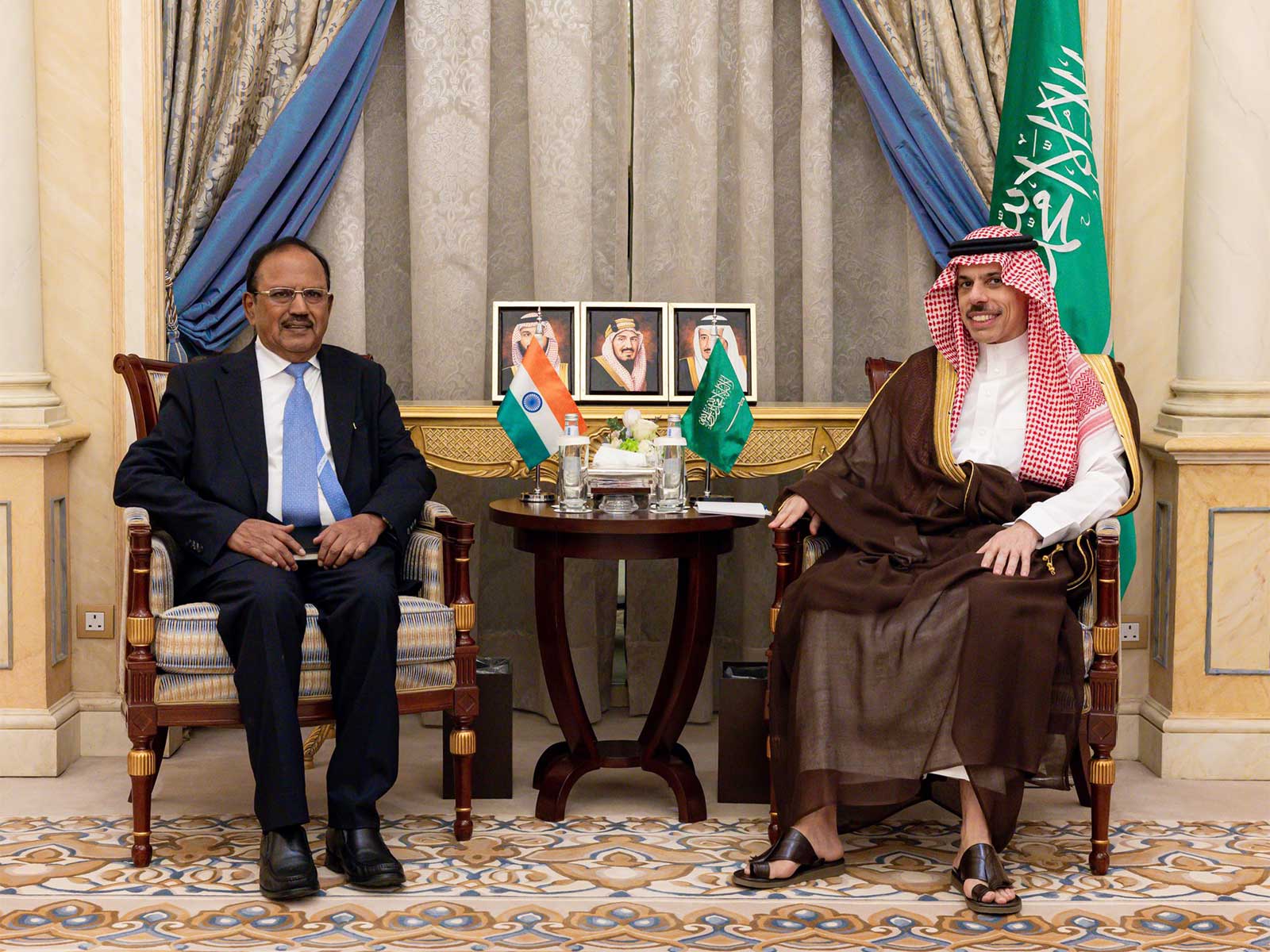 NSA Doval with Saudi Arabia Foreign Minister Faisal bin Farhan (Photo/X@KSAmofaEN)