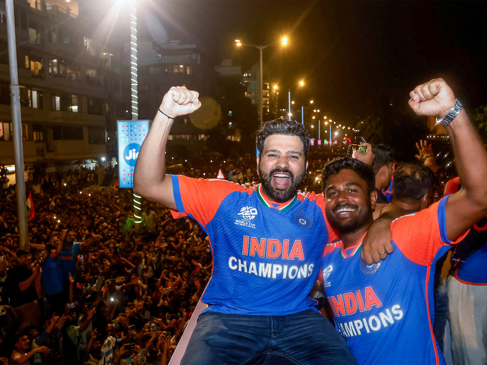Rohit Sharma and Sanju Samson. (Photo/ANI)