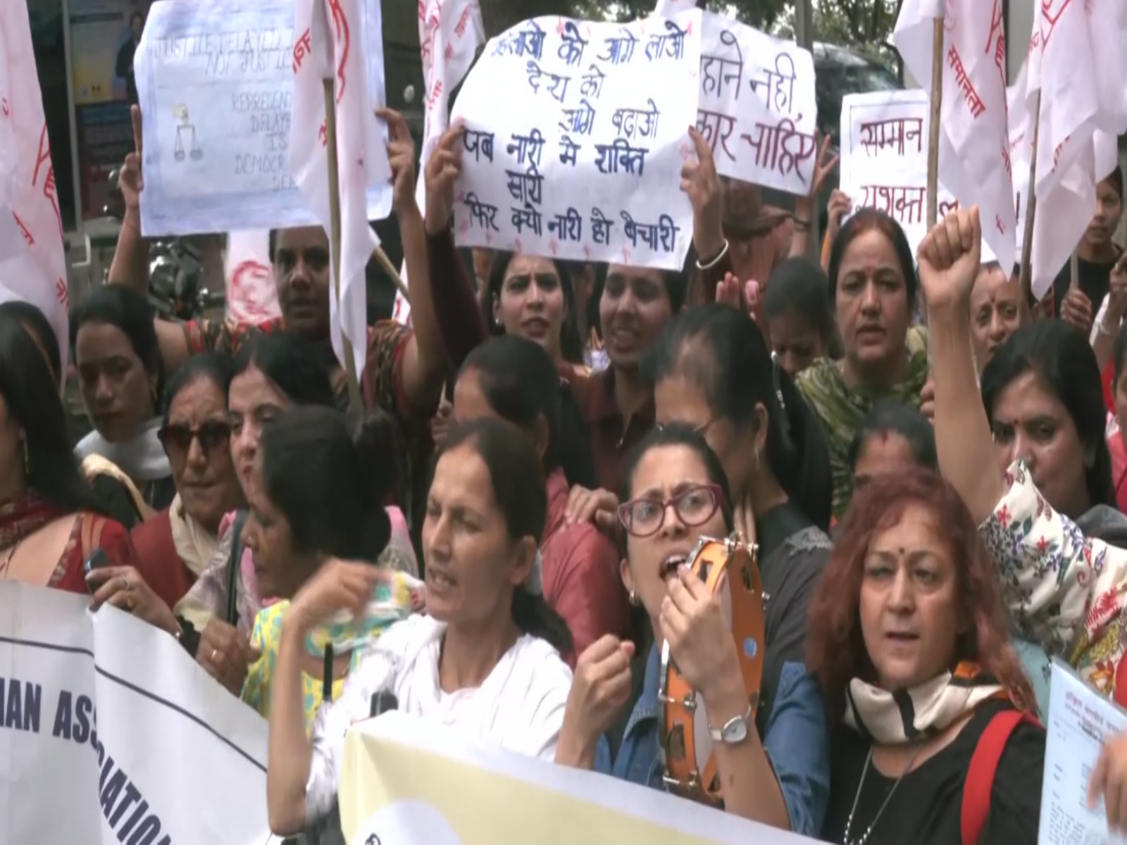 AIDWA Women demand implementation of Women's Reservation Act (Photo/ANI) 