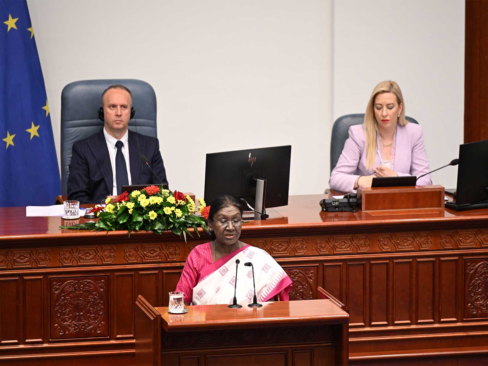 President Droupadi Murmu addresses the Parliament of North Macedonia (Photo/X@rashtrapatibhvn)