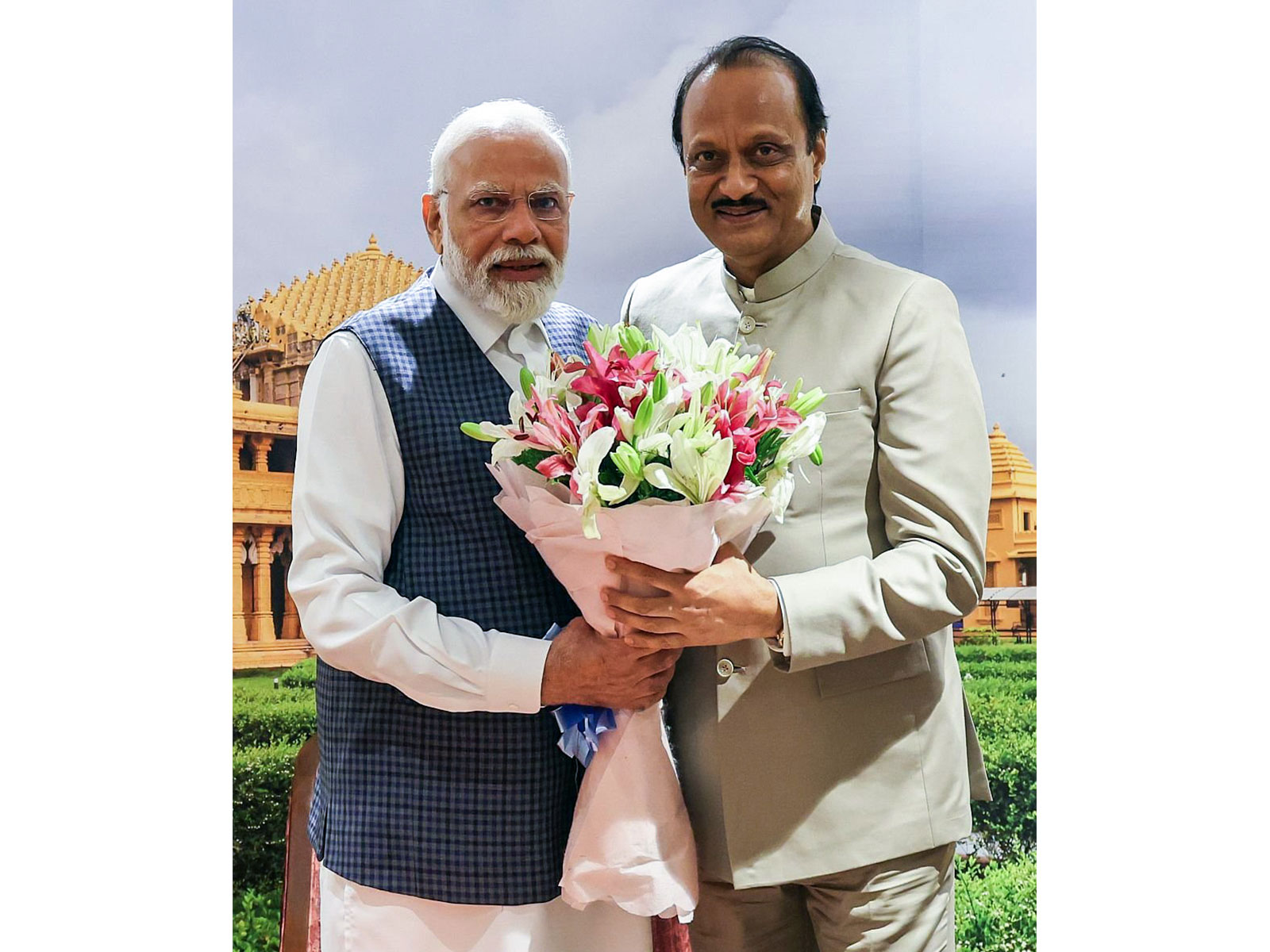 PM Narendra Modi along with late Maharashtra Deputy CM Ajit Pawar (File Photo/ANI)