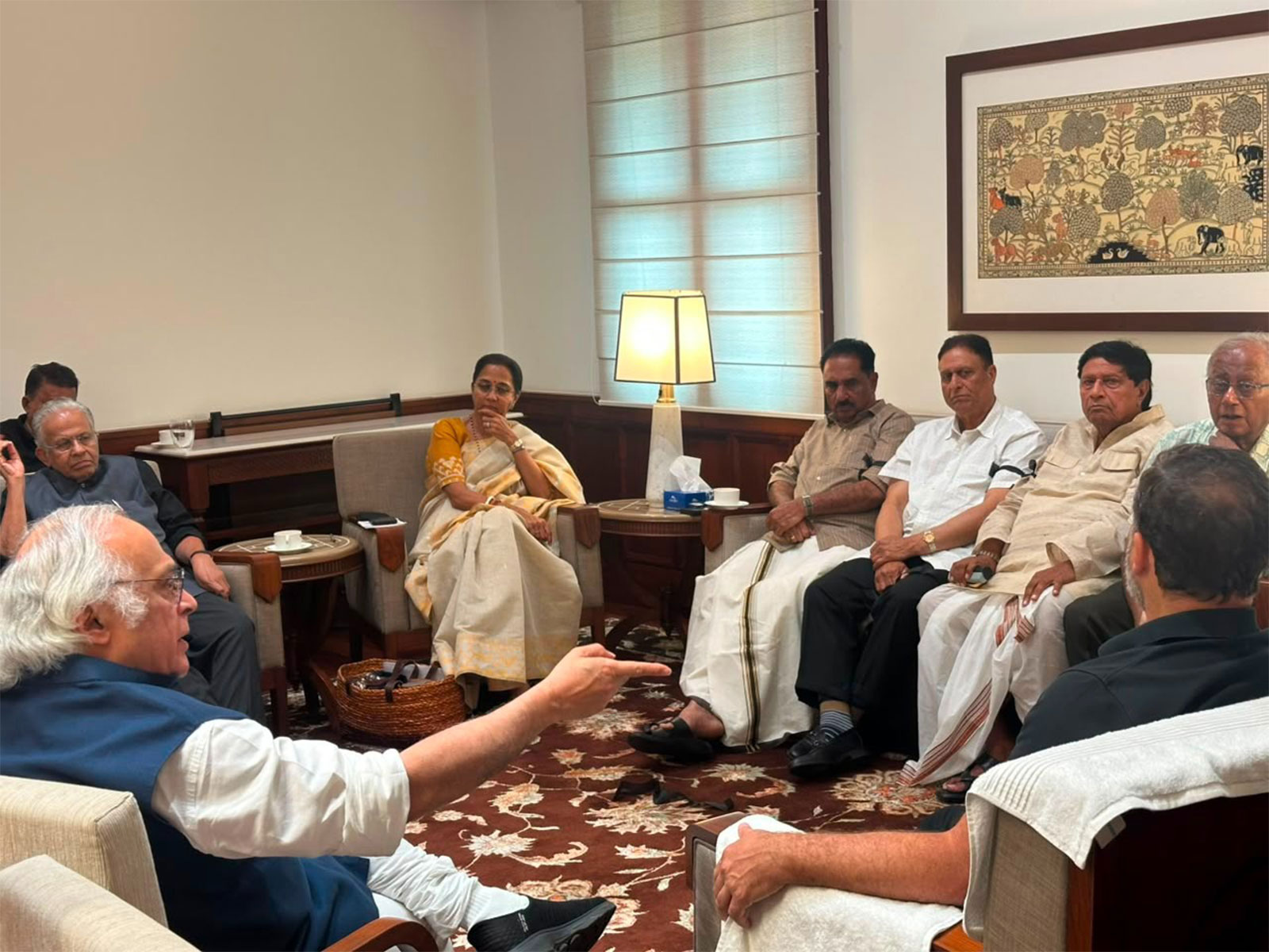 several opposition parties met in the chamber of Leader of Opposition (LoP) Mallikarjun Kharge chamber (Photo/@IYC)