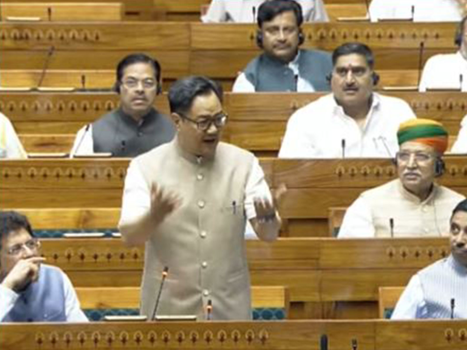  Union Minister of Parliamentary Affairs Kiren Rijiju (Photo/Sansad TV)