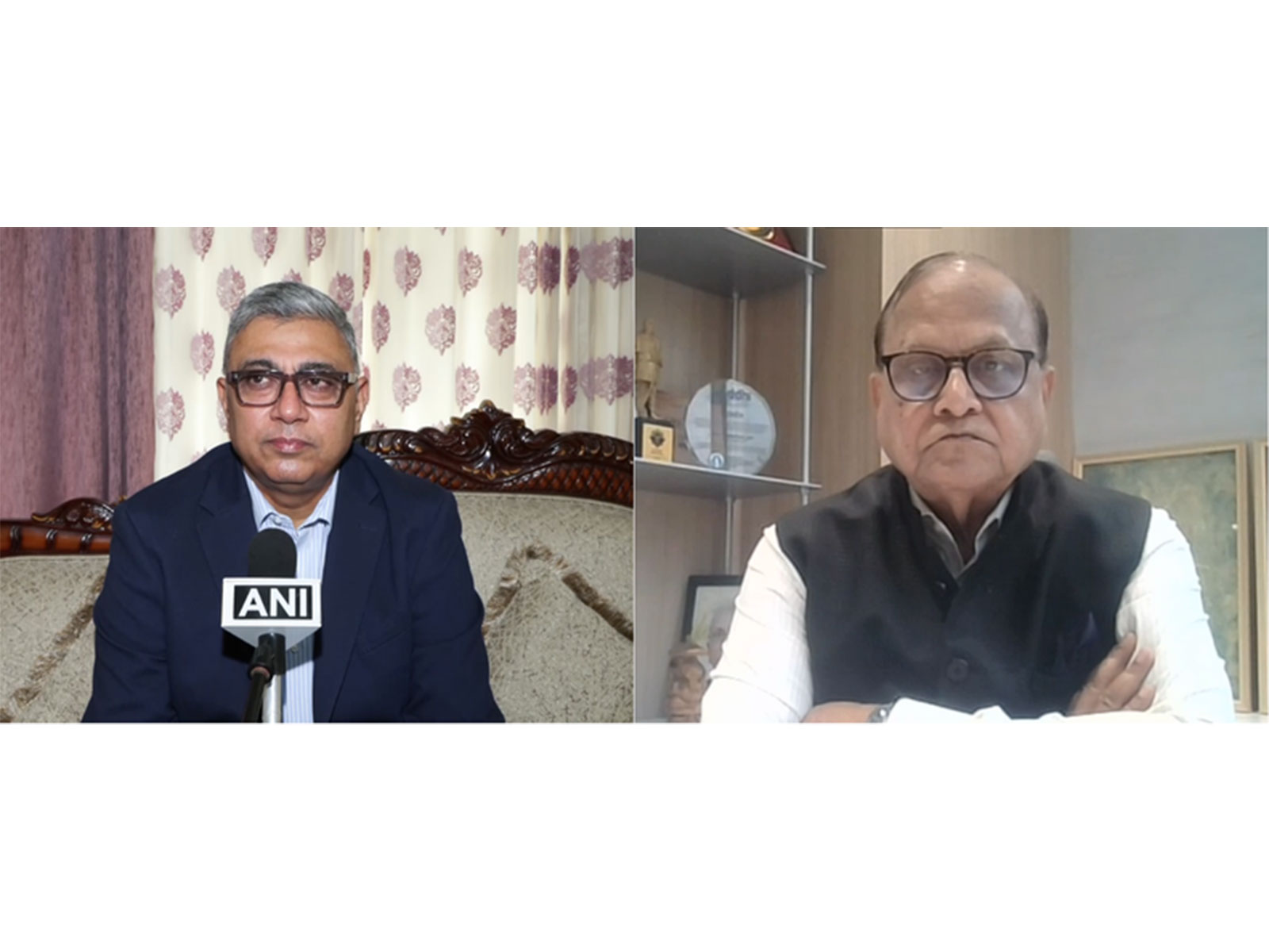 Namit Joshi, Chairman, Pharmexcil;  Sudarshan Jain, Secretary General, Indian Pharmaceutical Alliance (Photo/ANI)
