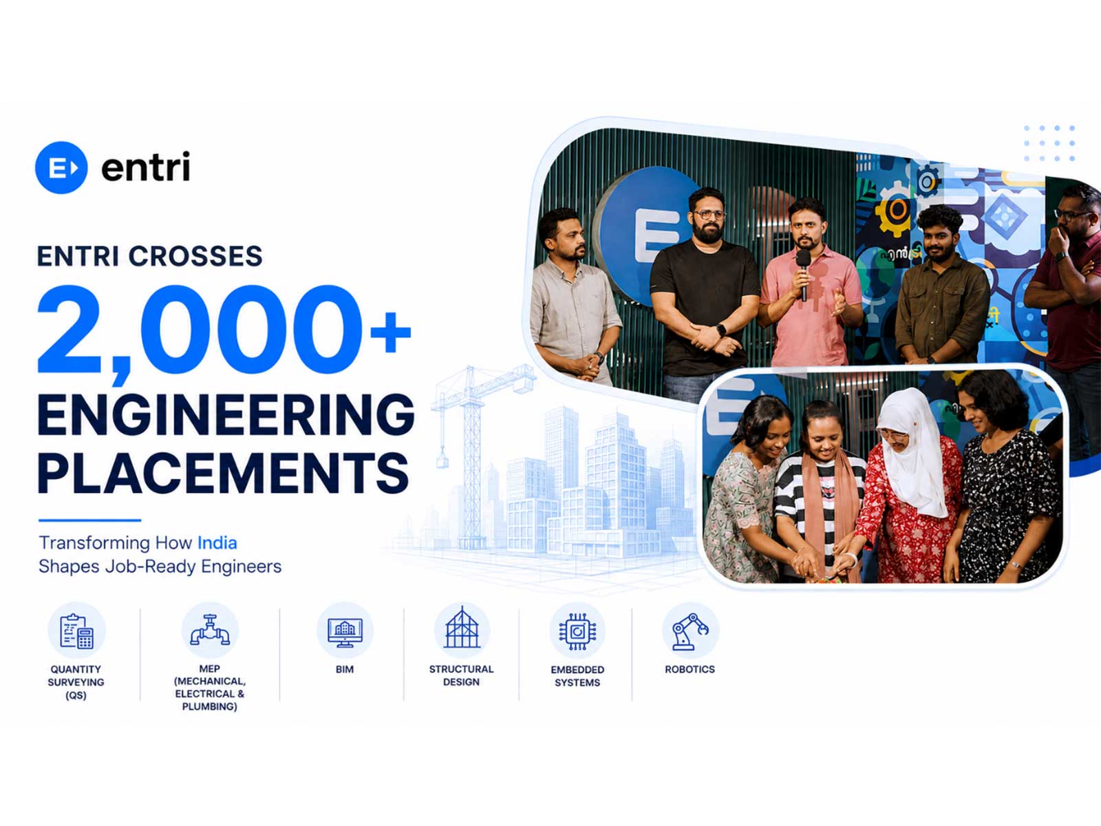 Entri Crosses 2,000 Engineering Placements