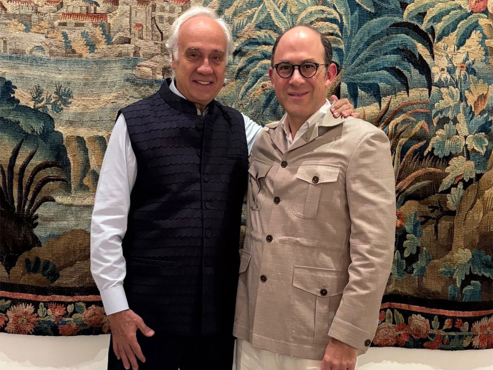 Argentine Ambassador to India Mariano Caucino with his Spanish counterpart, Juan March Pujol (Photo/X@CaucinoMariano)